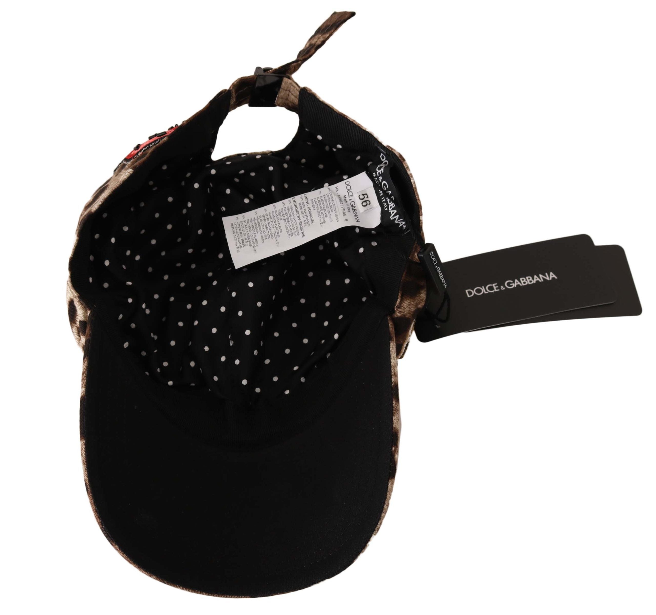 Dolce & Gabbana Elegant Sequined Leopard Baseball Women's Cap