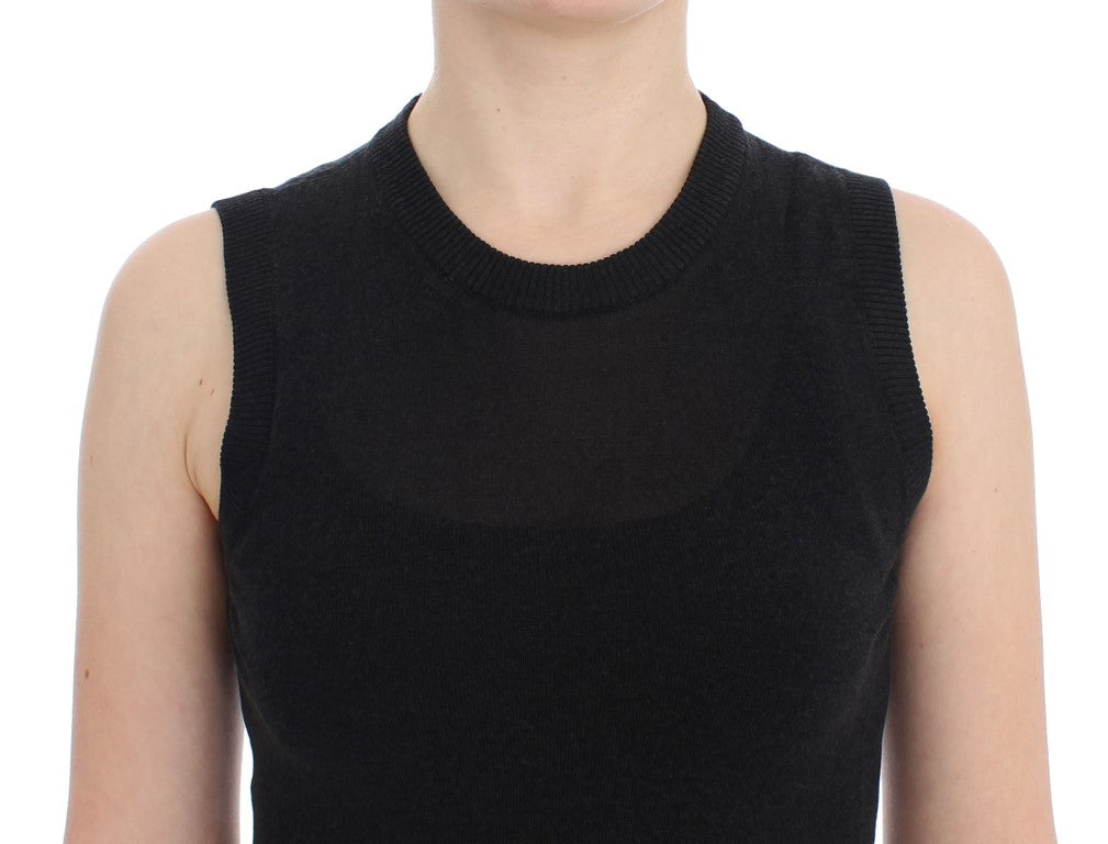 Dolce & Gabbana Elegant Black Sleeveless Pullover Women's Vest