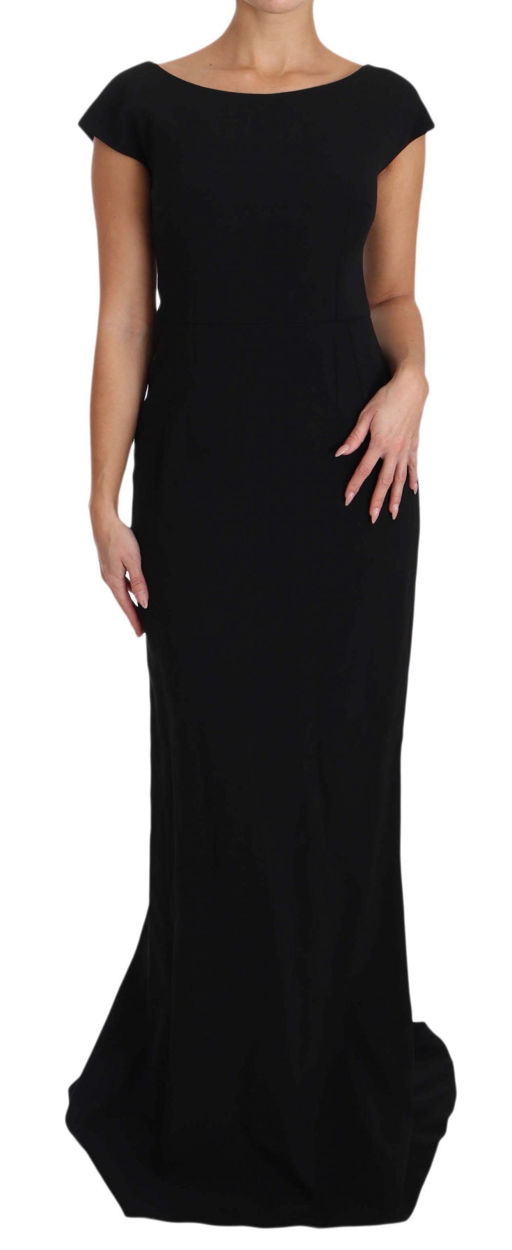 Dolce & Gabbana Elegant Black Maxi Sheath Women's Dress