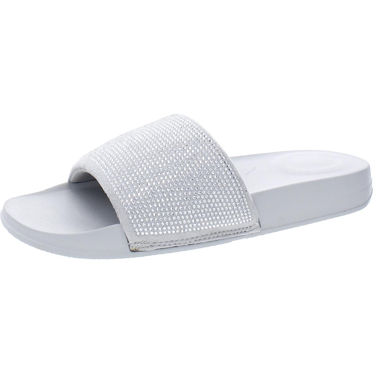 Iqushion Womens Embellished Pool Slides