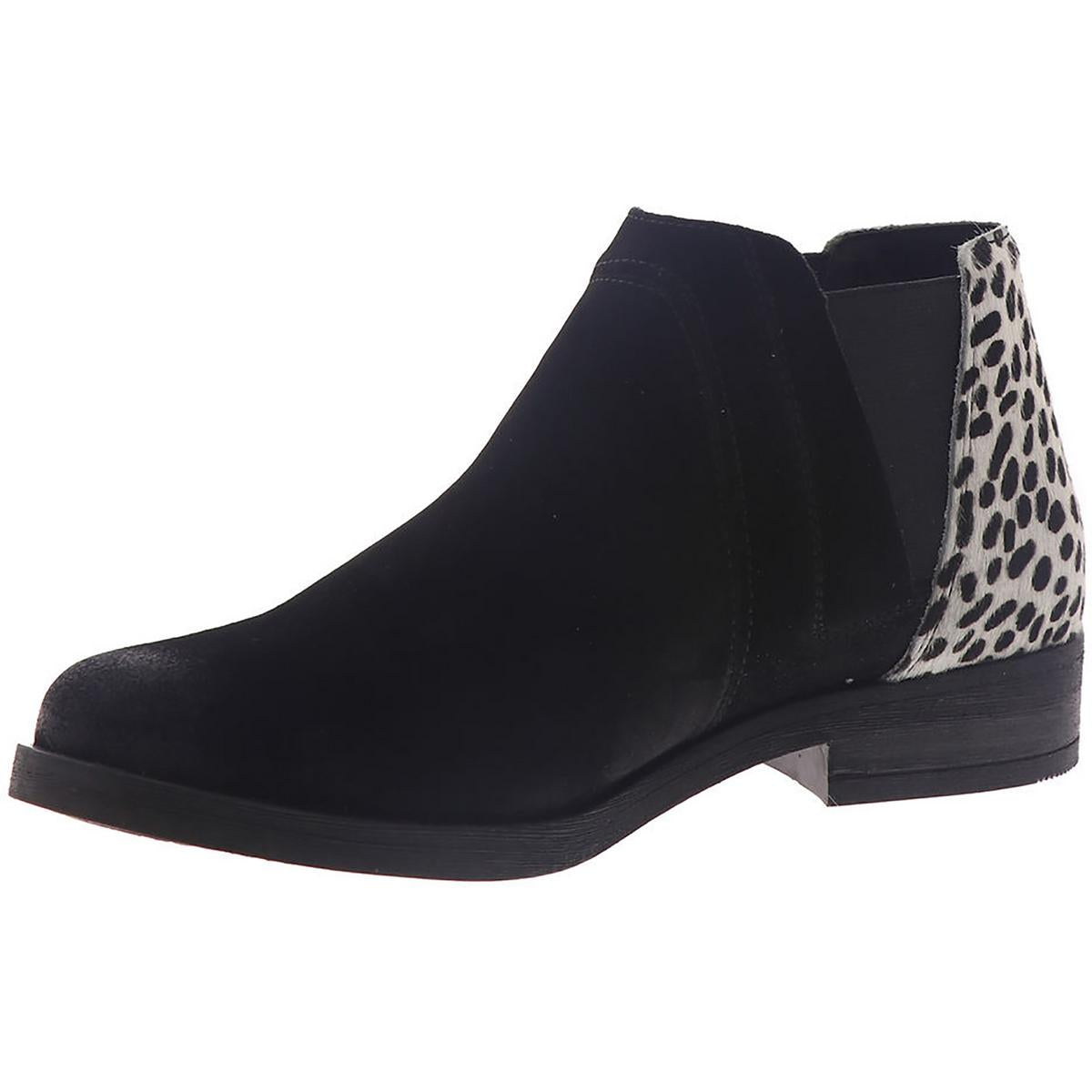 Demi 2 Beat Womens Calf Hair Animal Print Booties