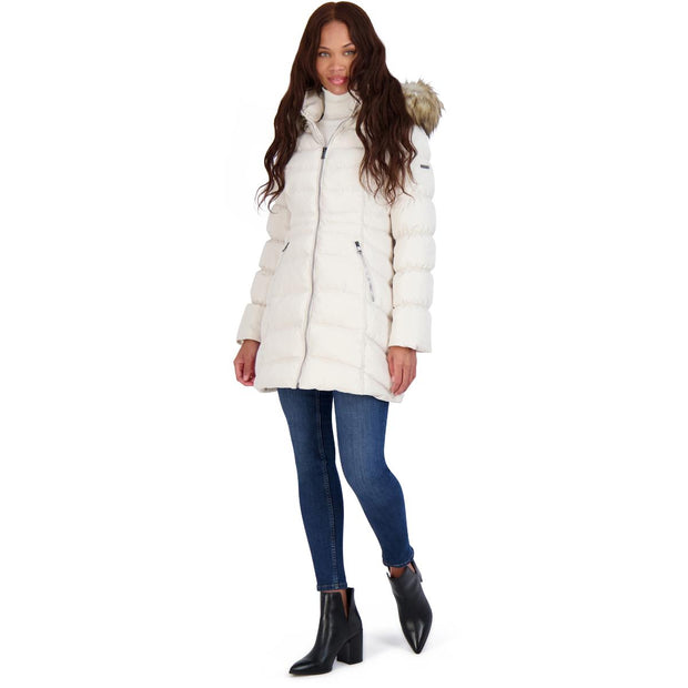 Womens Slimming Faux Fur Puffer Jacket – Bluefly