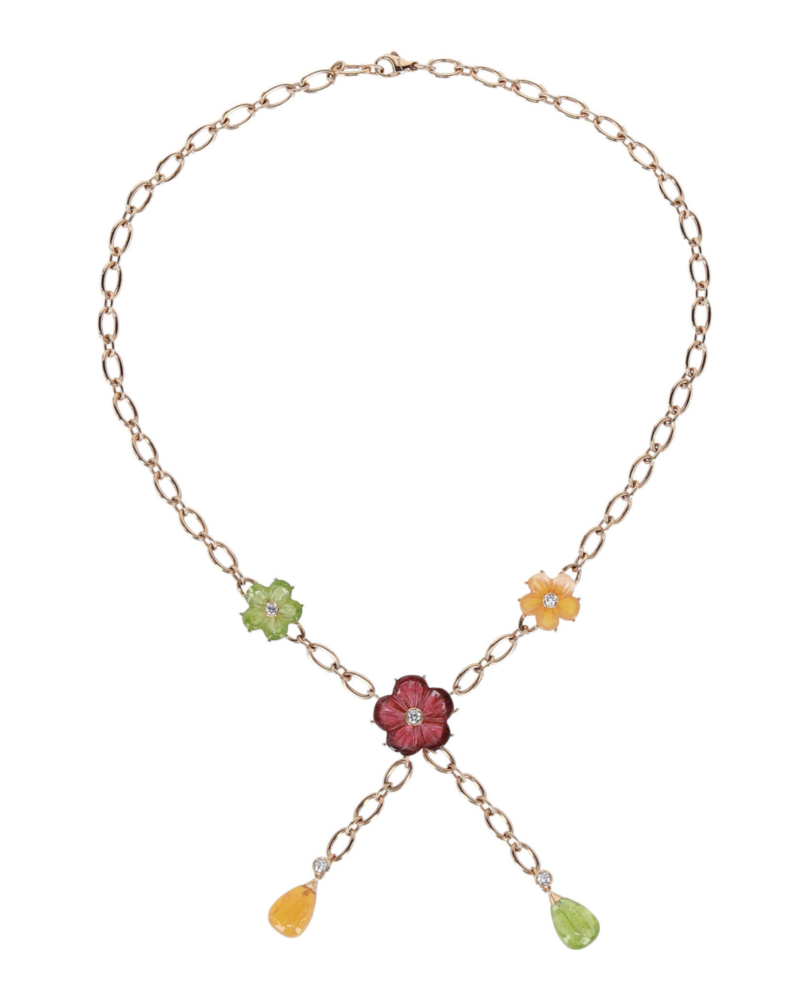 Ferragamo Womens Floral Boutique Necklace