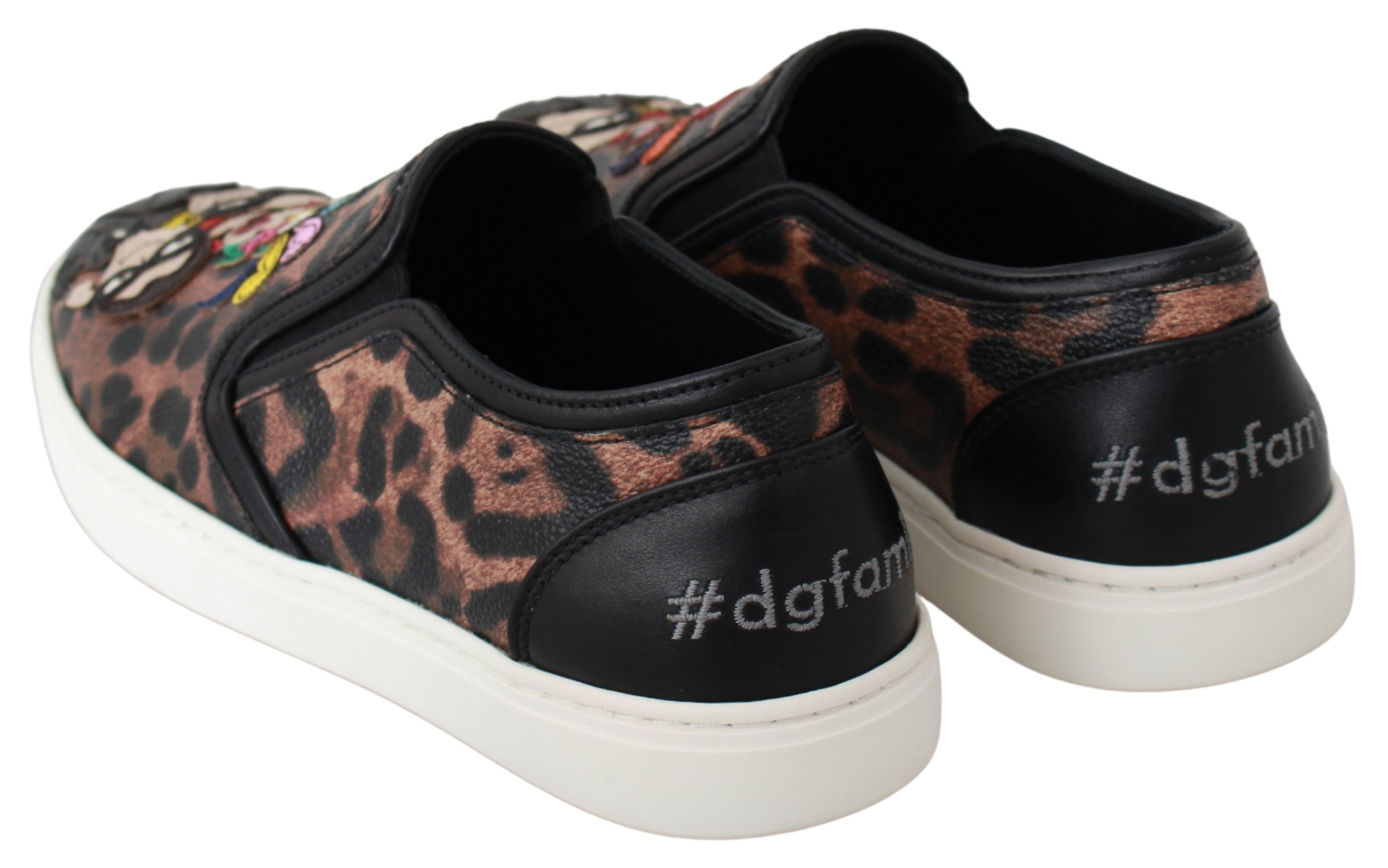 Dolce & Gabbana  Family Leopard Print Slip-On Sneakers for Women