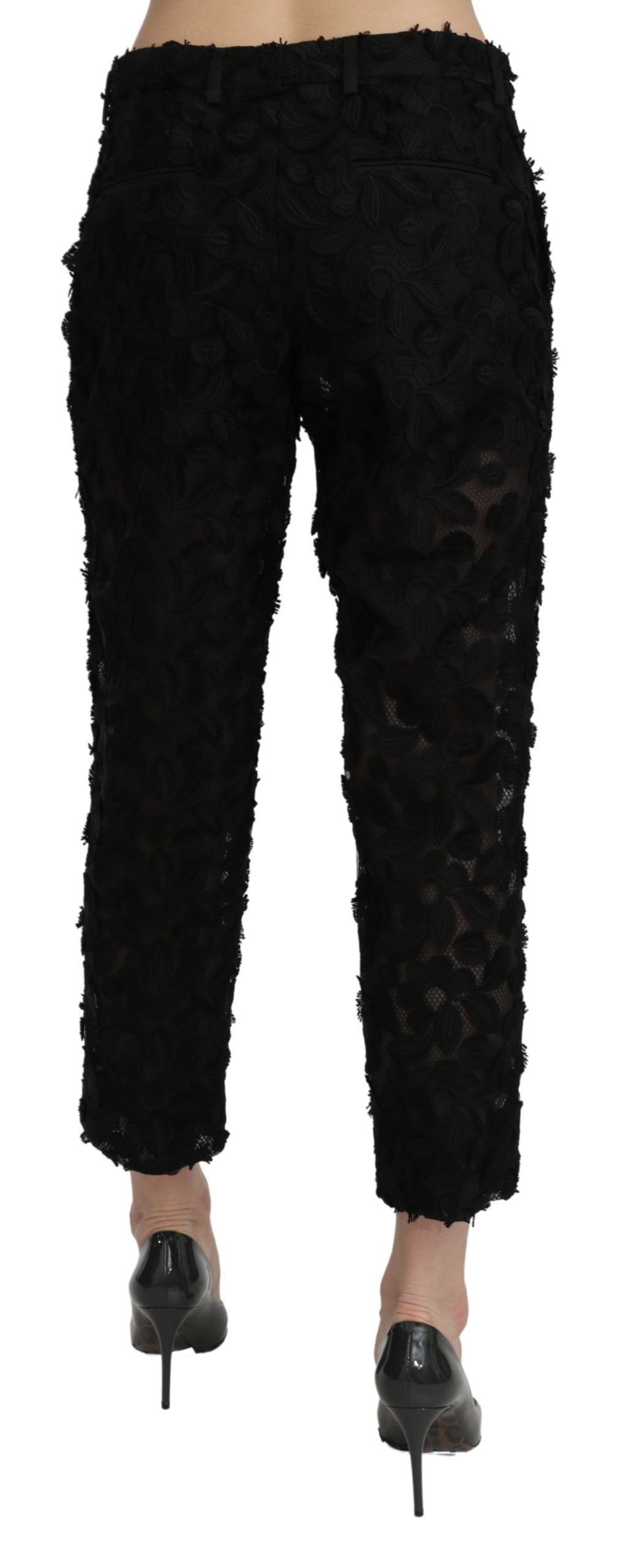 Dolce & Gabbana  Black Lace Trousers