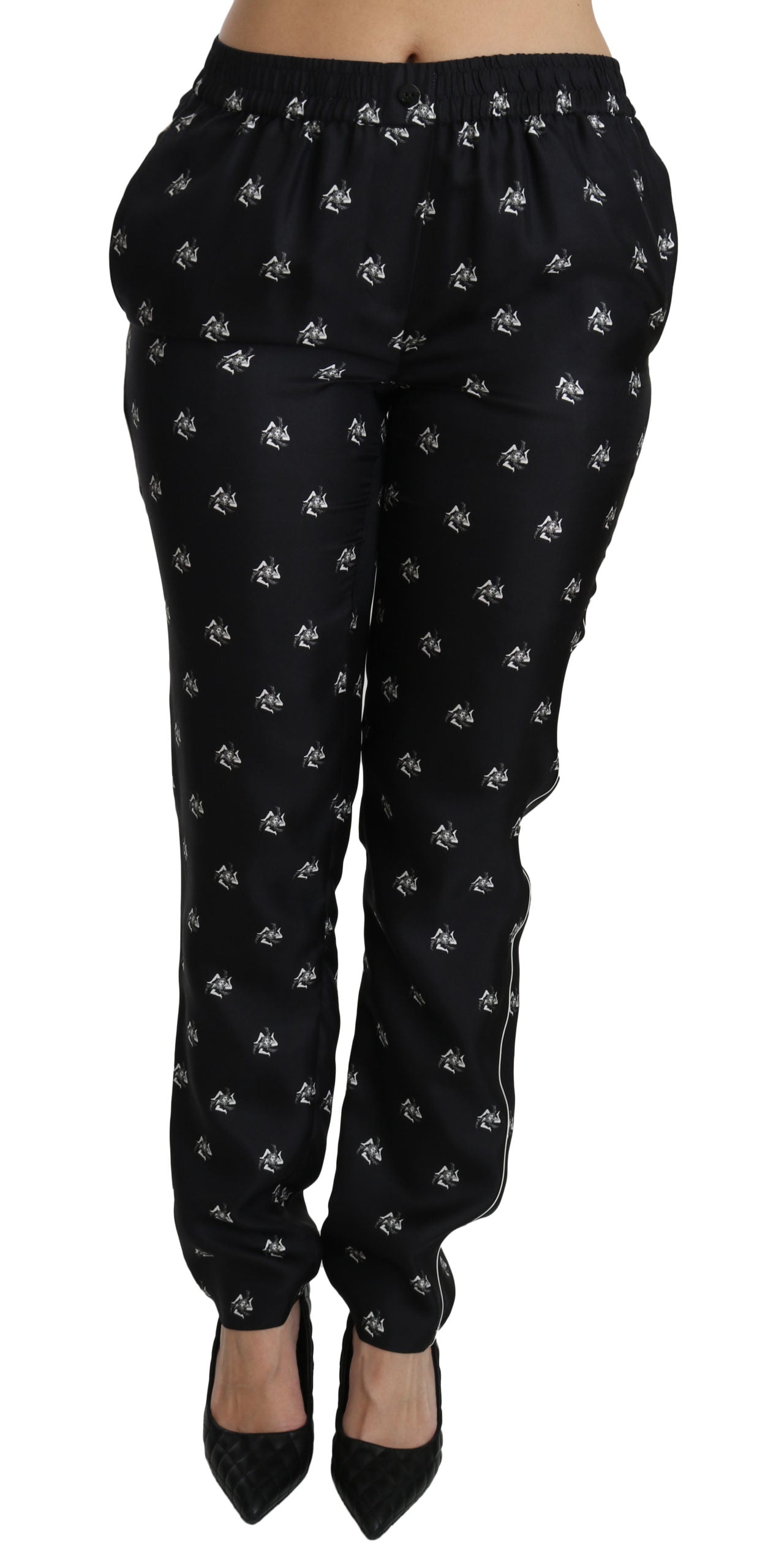 Dolce & Gabbana  Women's Printed Silk Trousers