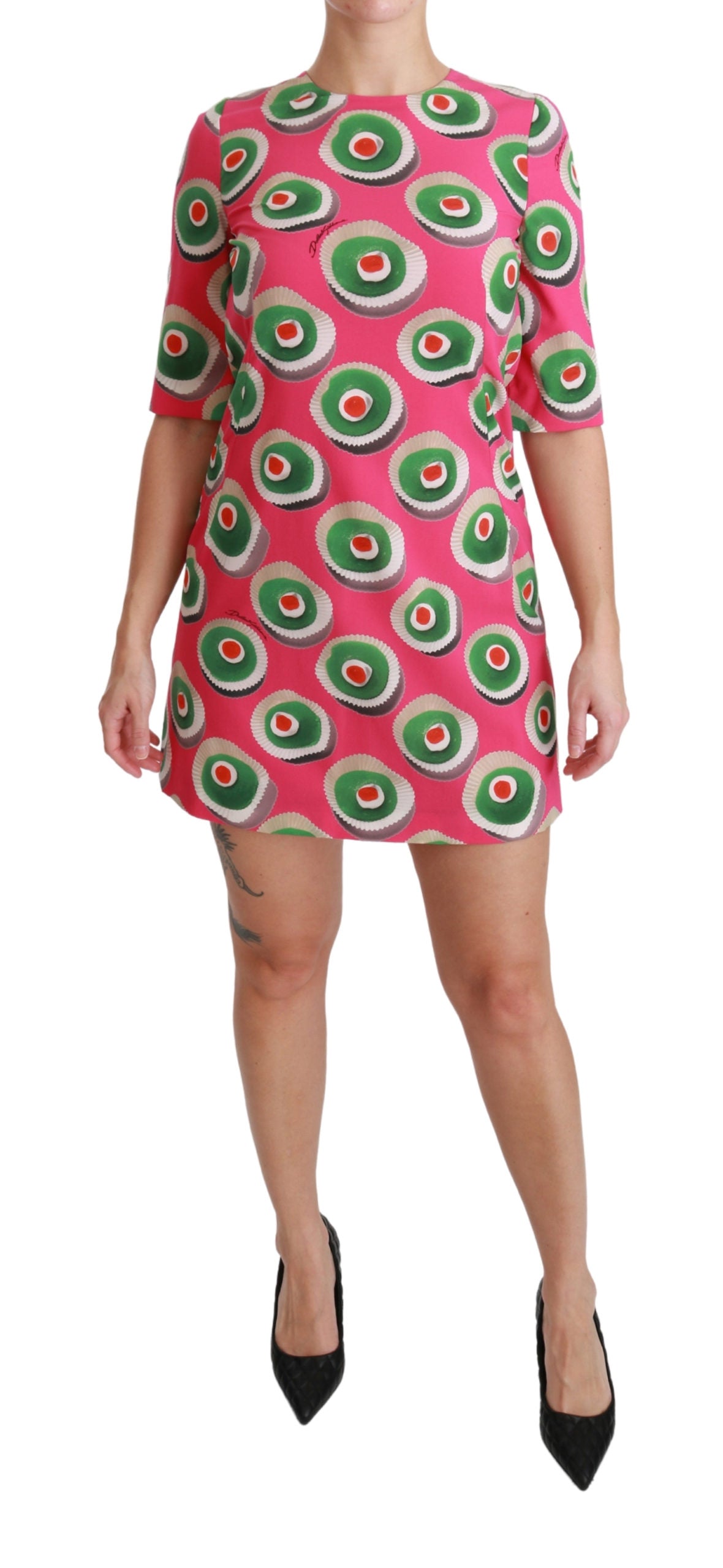 Dolce & Gabbana Sicily Cup Cake Print Silk Dress3