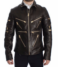 Dolce & Gabbana Lambskin Leather Zipper Jacket1