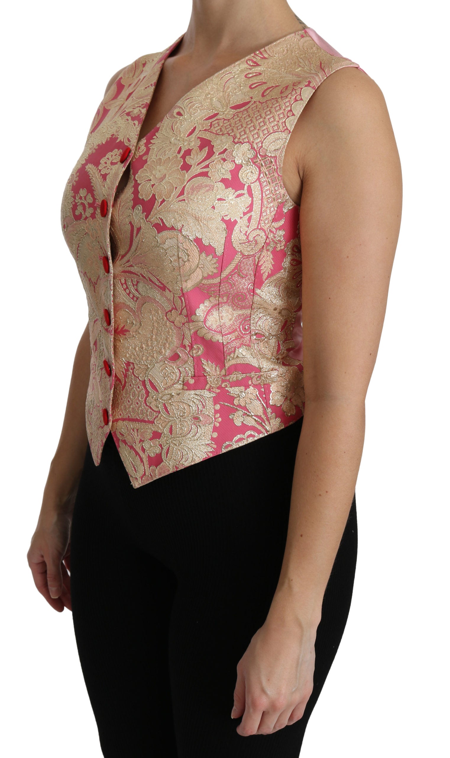 Dolce & Gabbana  Brocade Vest Pink