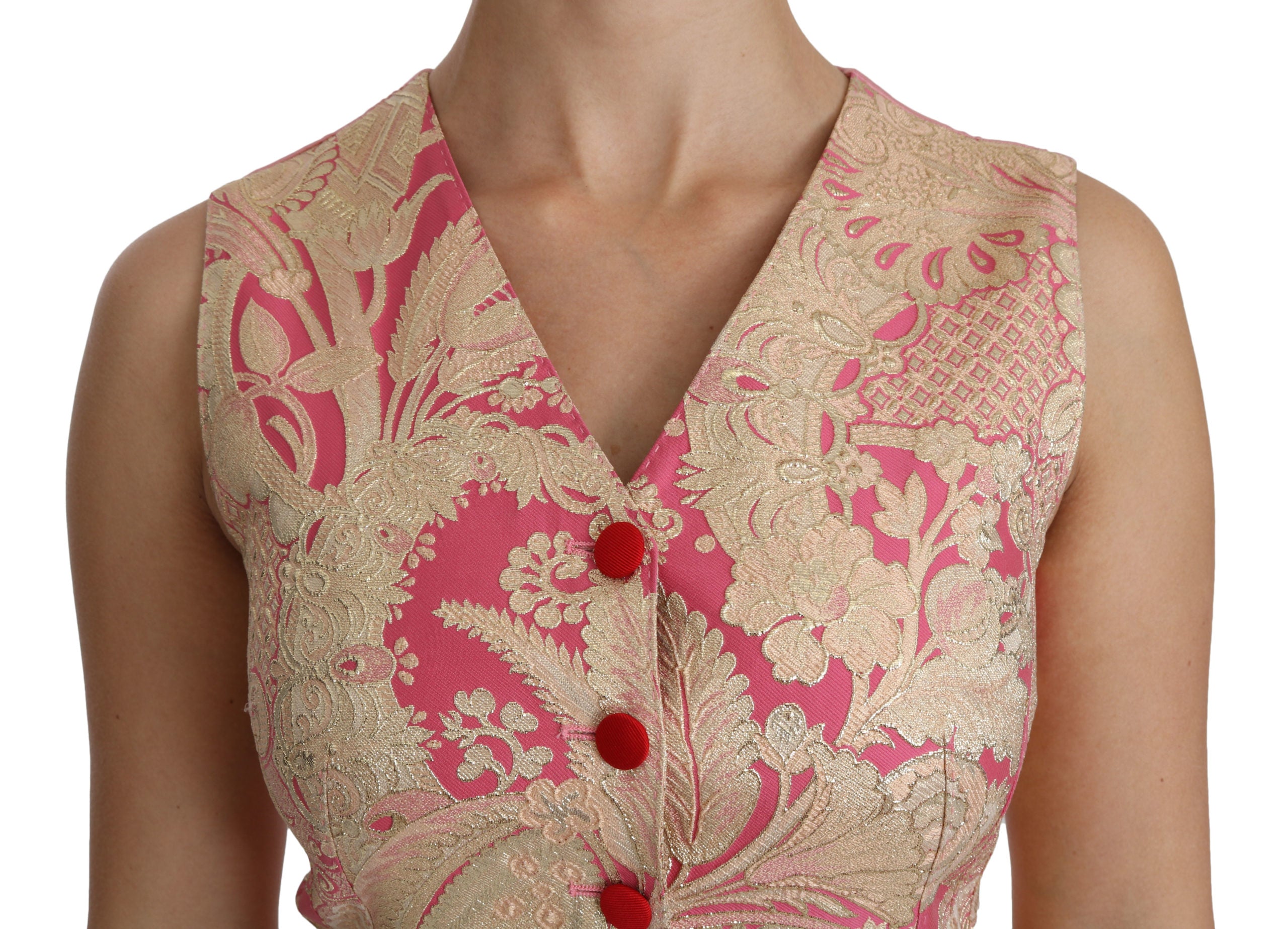 Dolce & Gabbana  Brocade Vest Pink