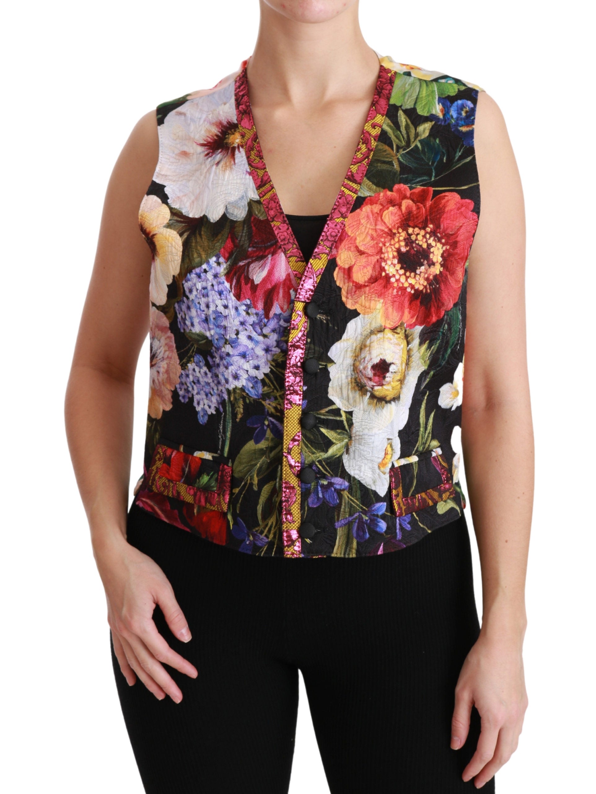 Dolce & Gabbana  Floral Print Silk Vest