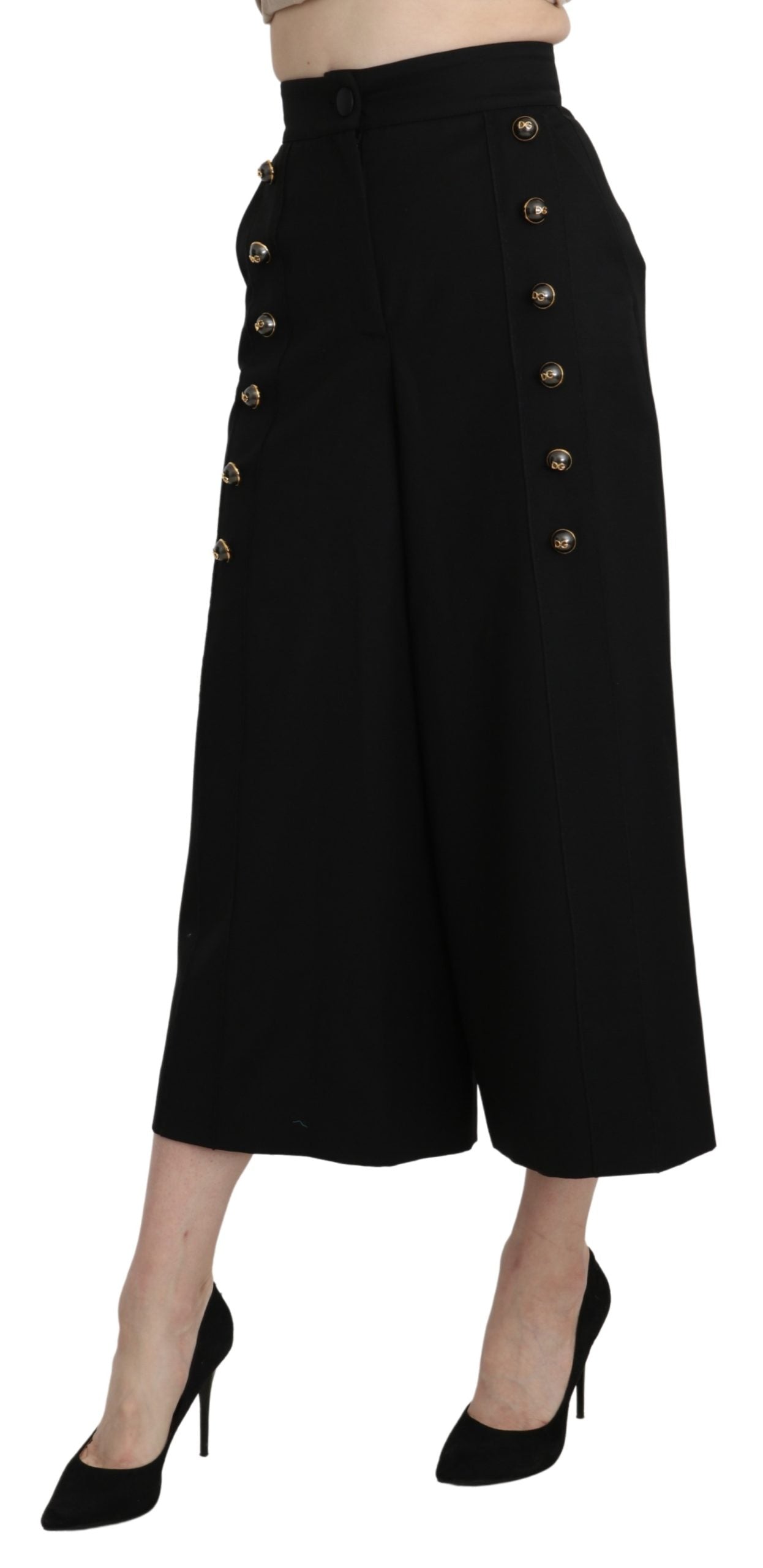 Dolce & Gabbana Wide Leg Cropped Trouser Pant