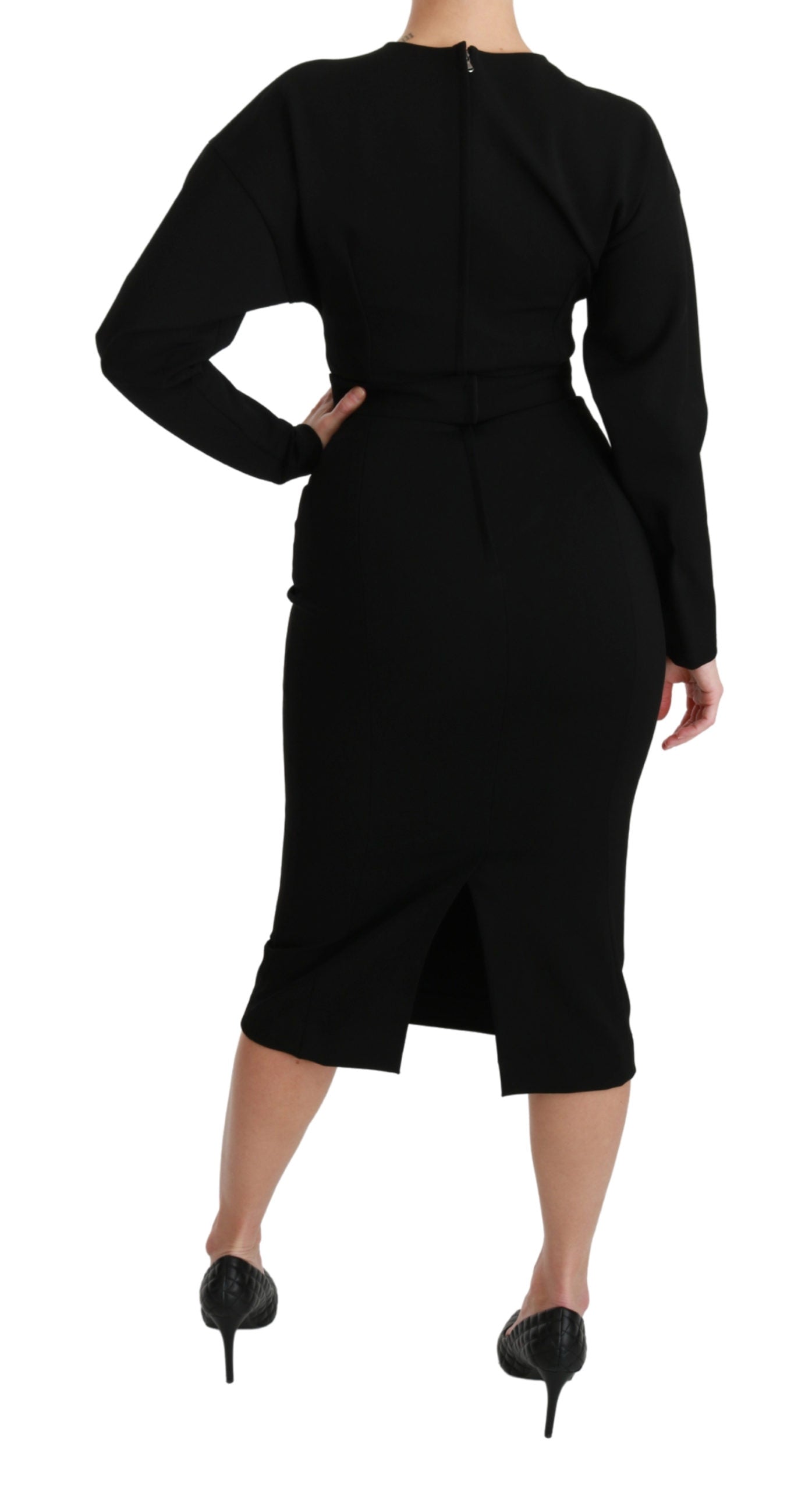 Dolce & Gabbana  Black Fitted Sweater Dress