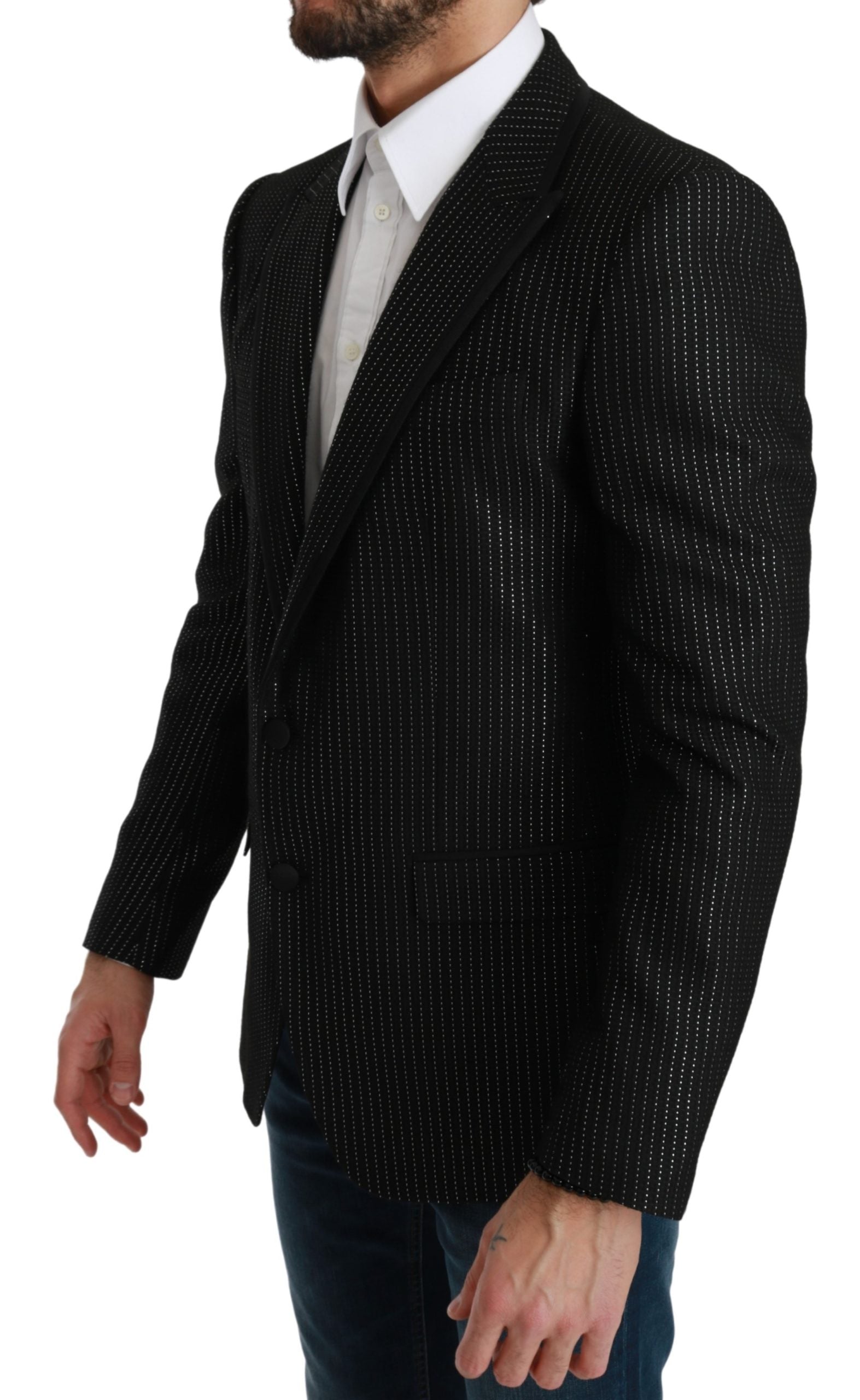 Dolce & Gabbana  Men's Black Pinstripe Blazer