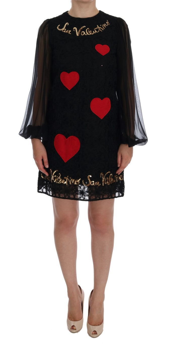 Dolce & Gabbana  San Valentino Embroidered Lace Mini Dress