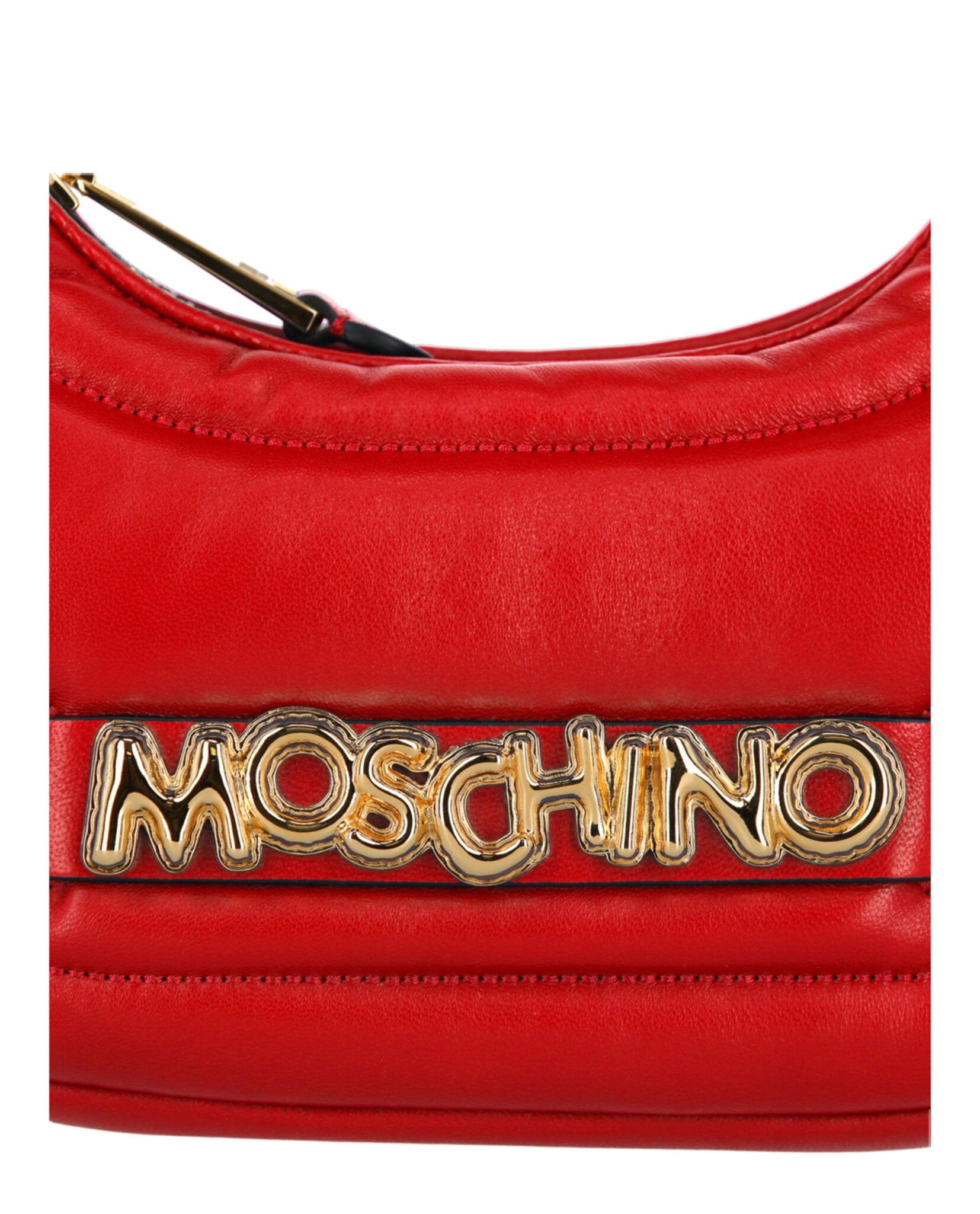 Moschino Womens Balloon Lettering Crescent Bag