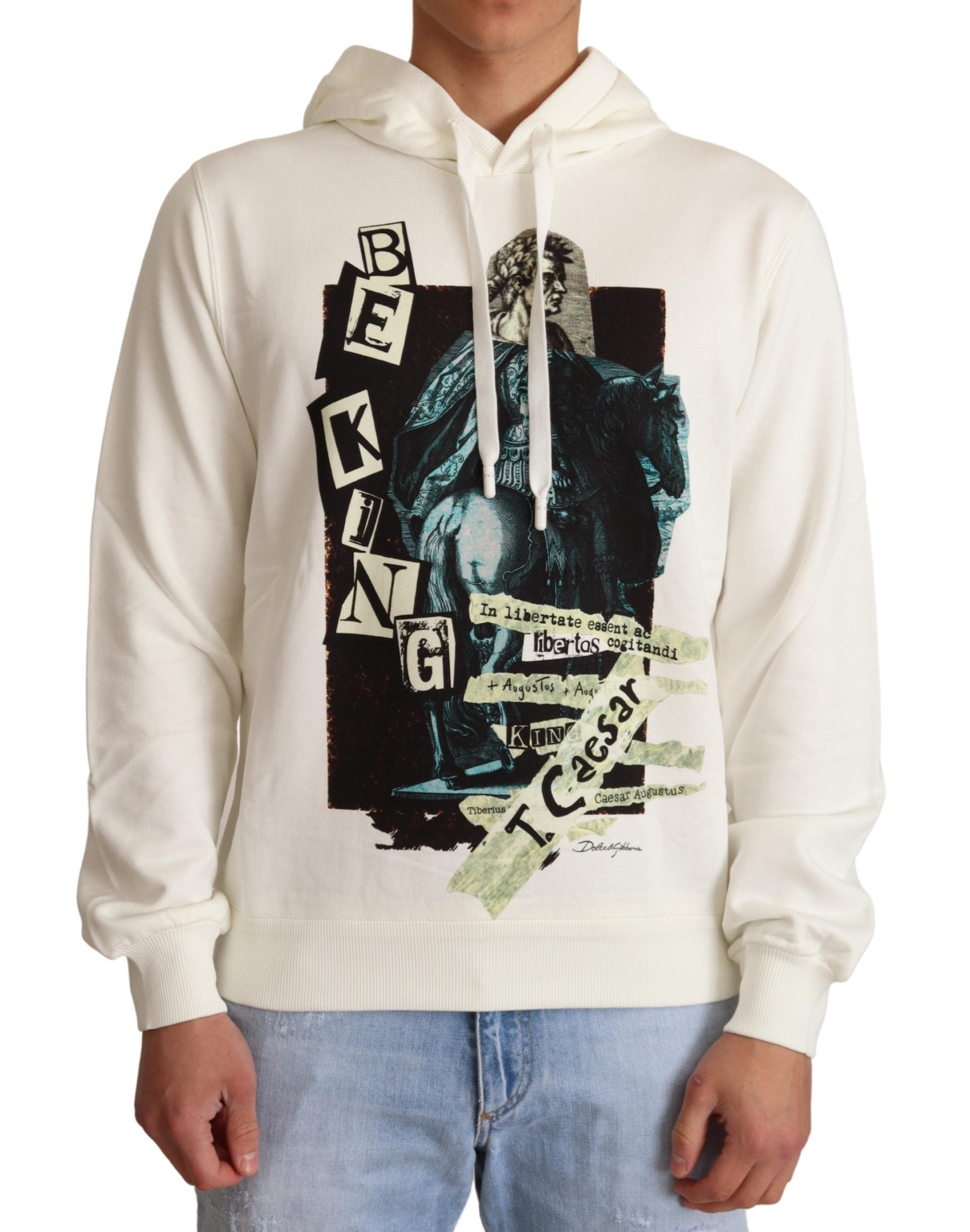 Dolce & Gabbana  T Caesar Hooded Sweatshirt - White