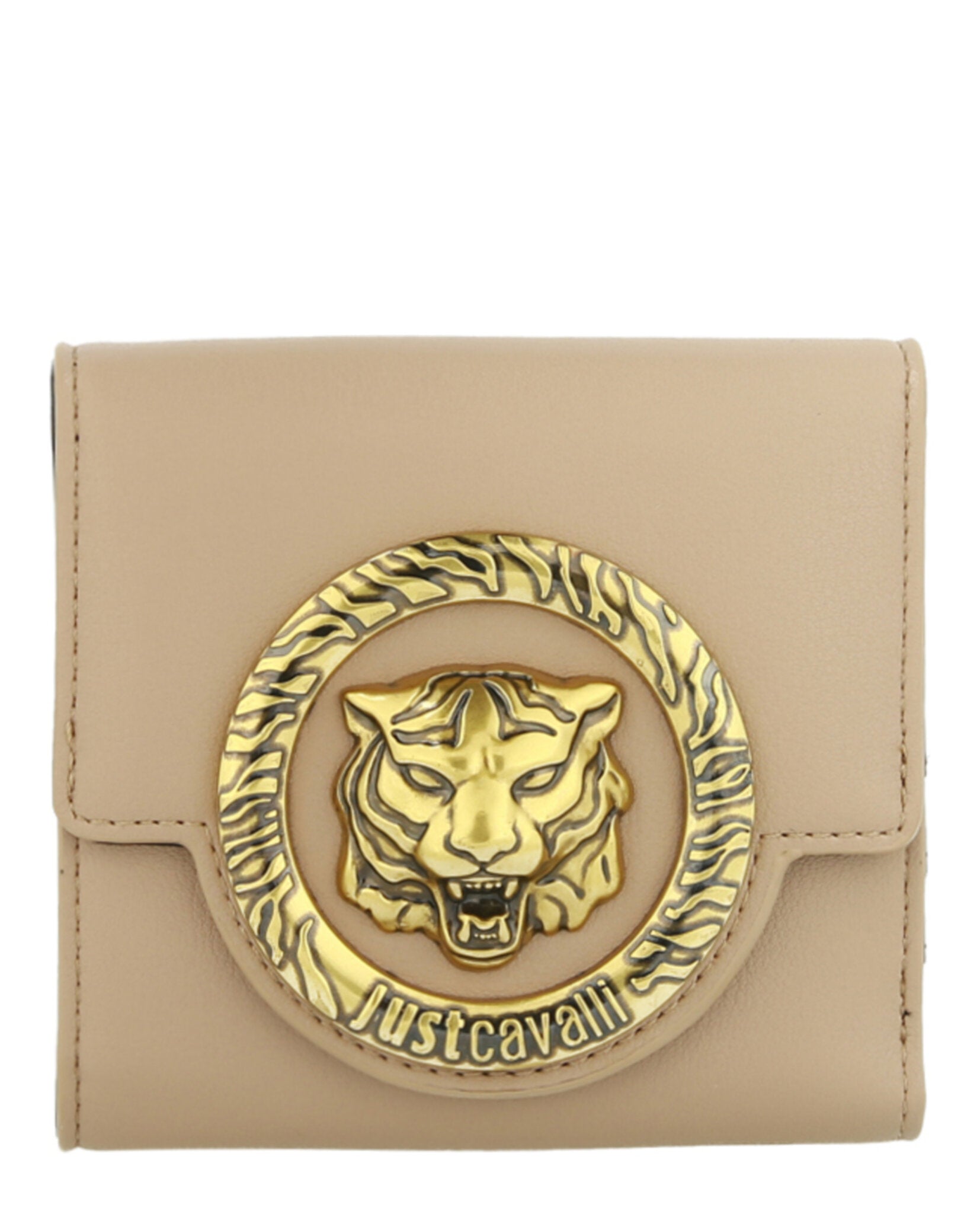 Just Cavalli Womens Logo Plaque Compact Wallet