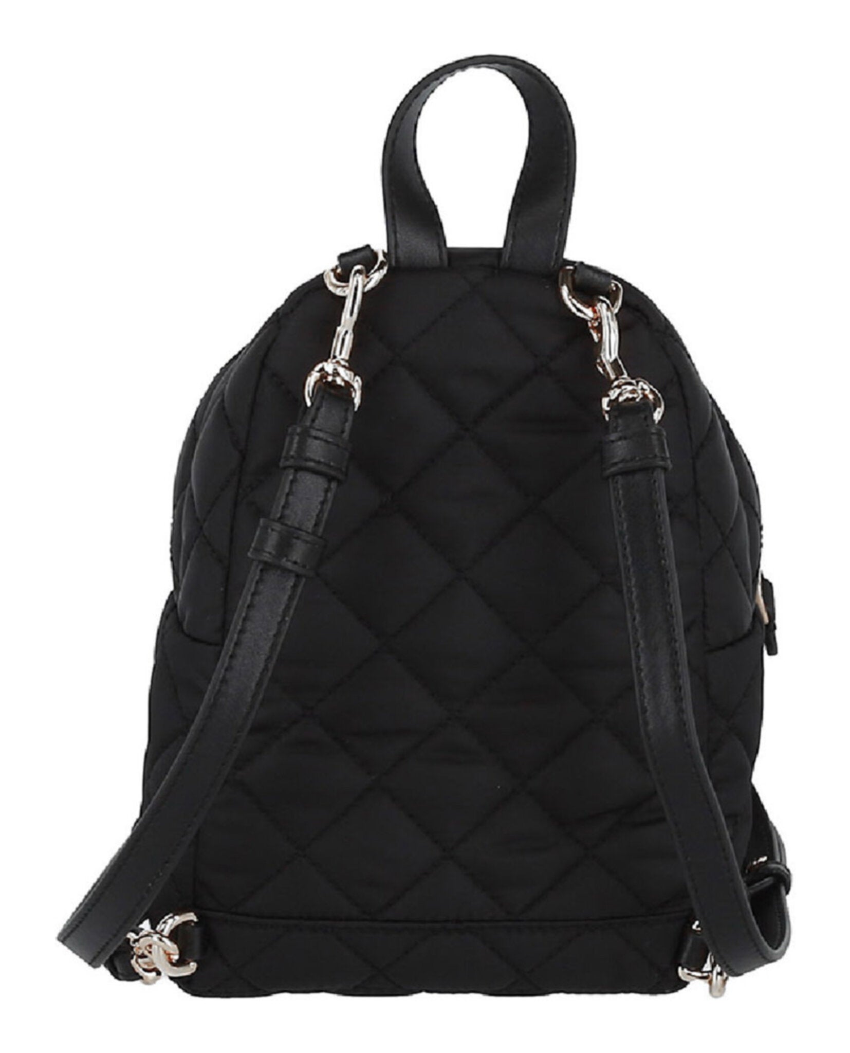 Moschino Womens Mini Logo Quilted Backpack