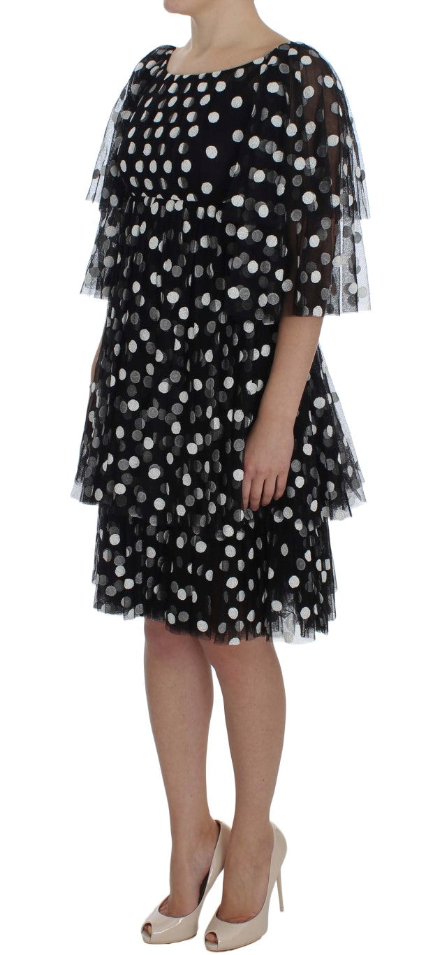 Dolce & Gabbana Elegant Polka Dotted Ruffled Women's Dress