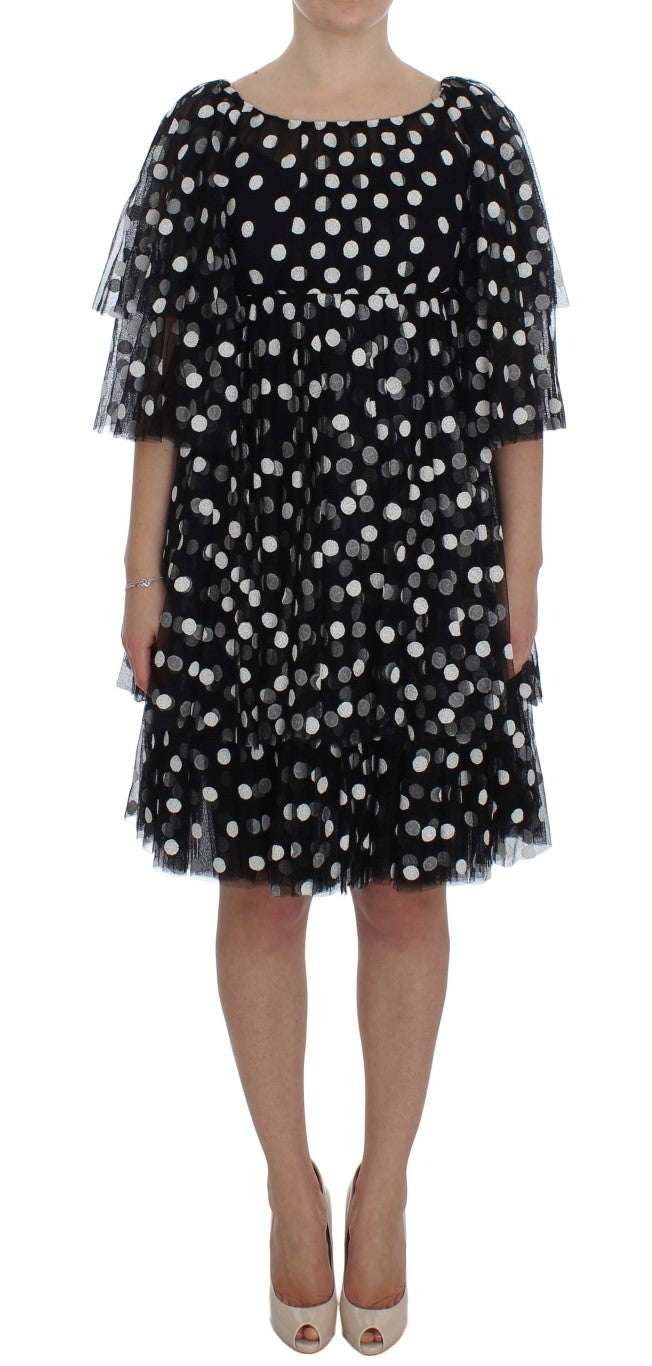 Dolce & Gabbana Elegant Polka Dotted Ruffled Women's Dress