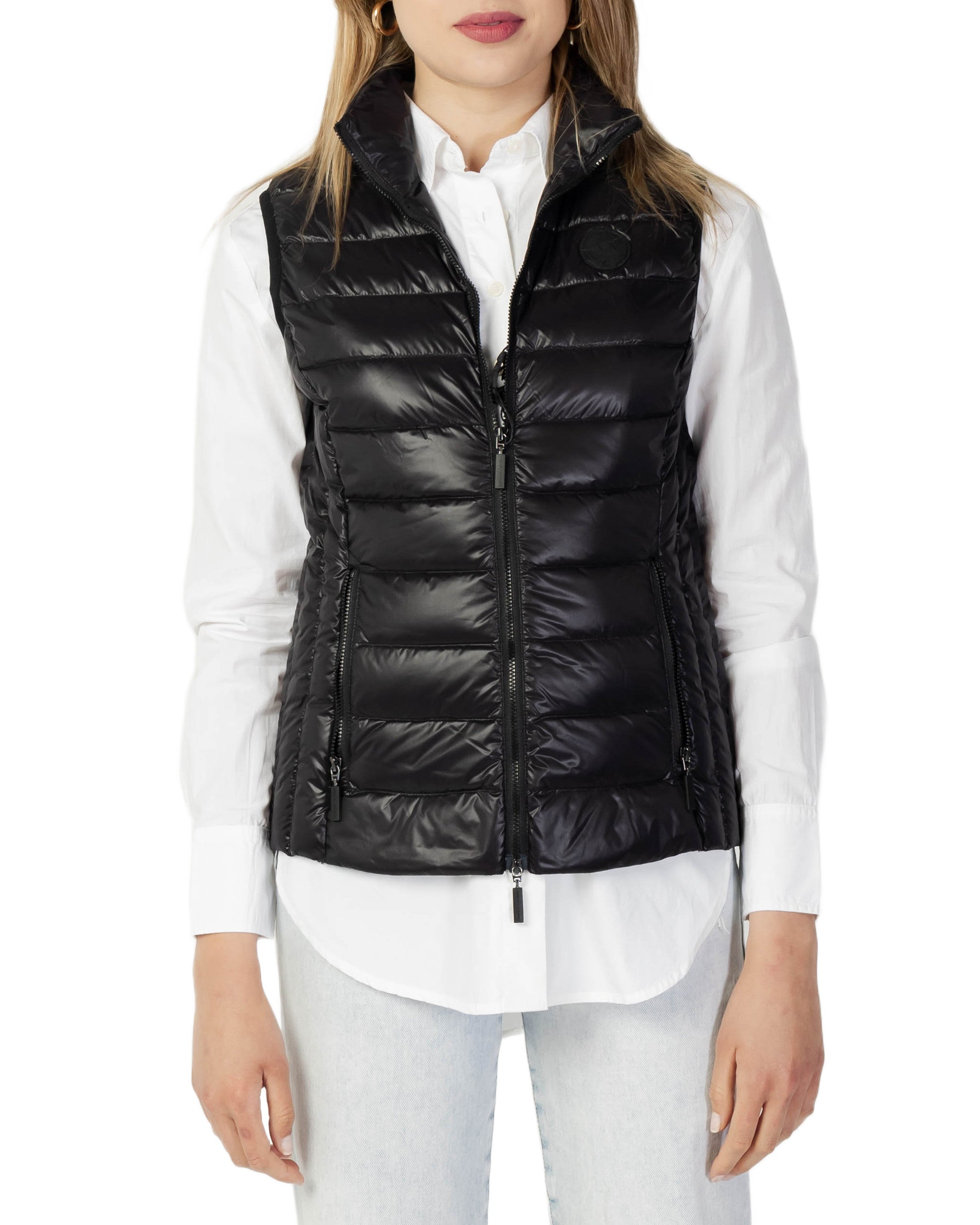 Armani Exchange Sleeveless  Turtleneck Jacket with Zip Fastening