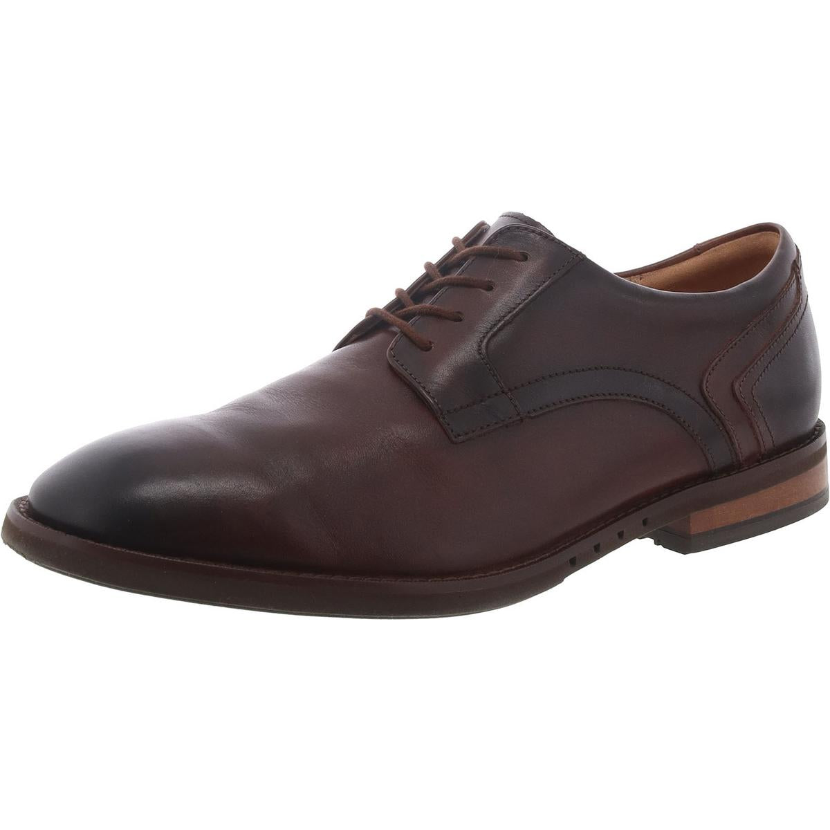 Un Hugh Lace Mens Leather Lace Up Derby Shoes