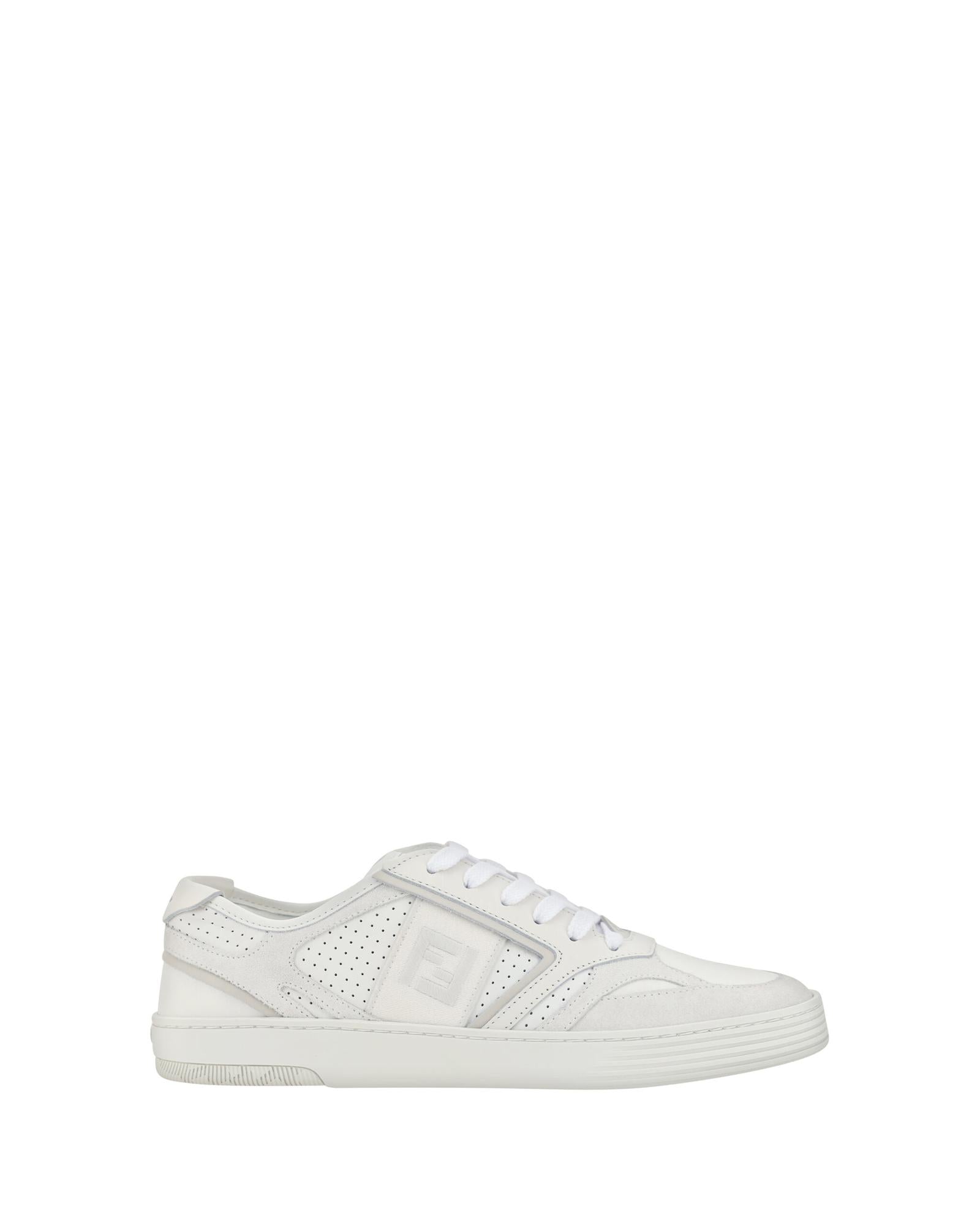 Fendi  Runaway Leather and Suede Sneakers - White1