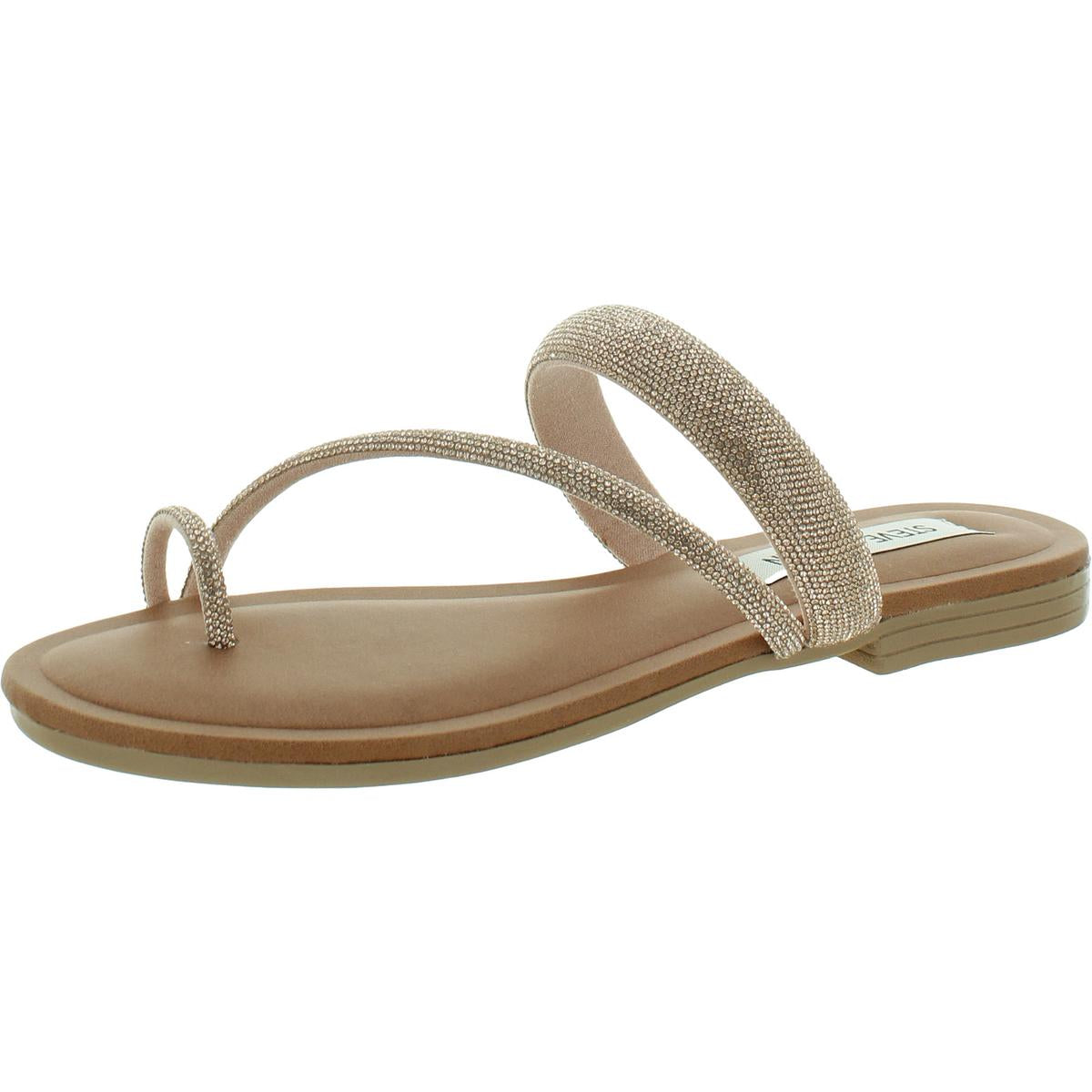 Fiorra Womens Open Toe Slip On Slide Sandals