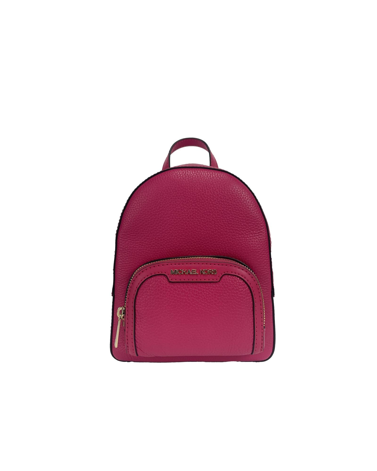 Michael Kors  Rhea Zip Small Leather Backpack Fuschia