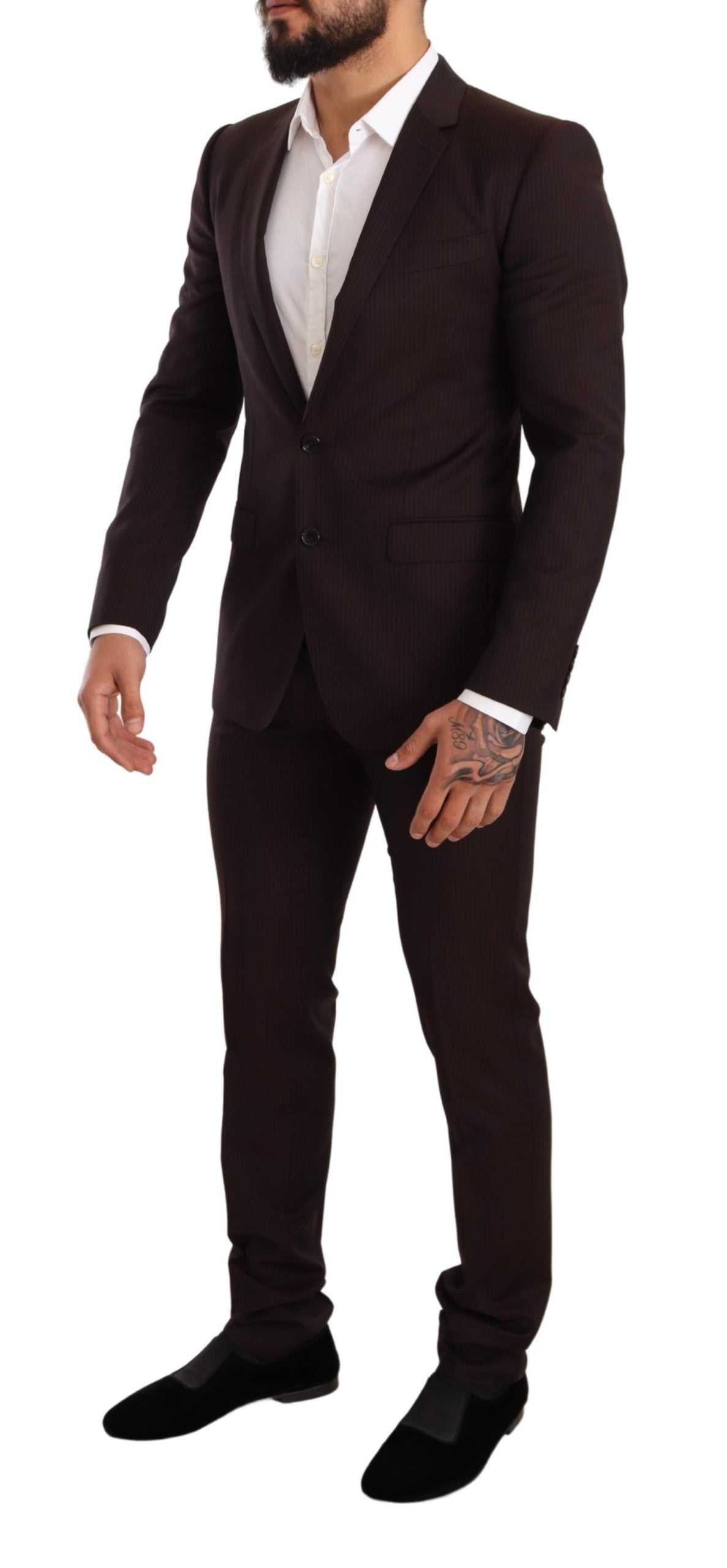 Dolce & Gabbana  Men's Classic Burgundy Wool Blend Suit