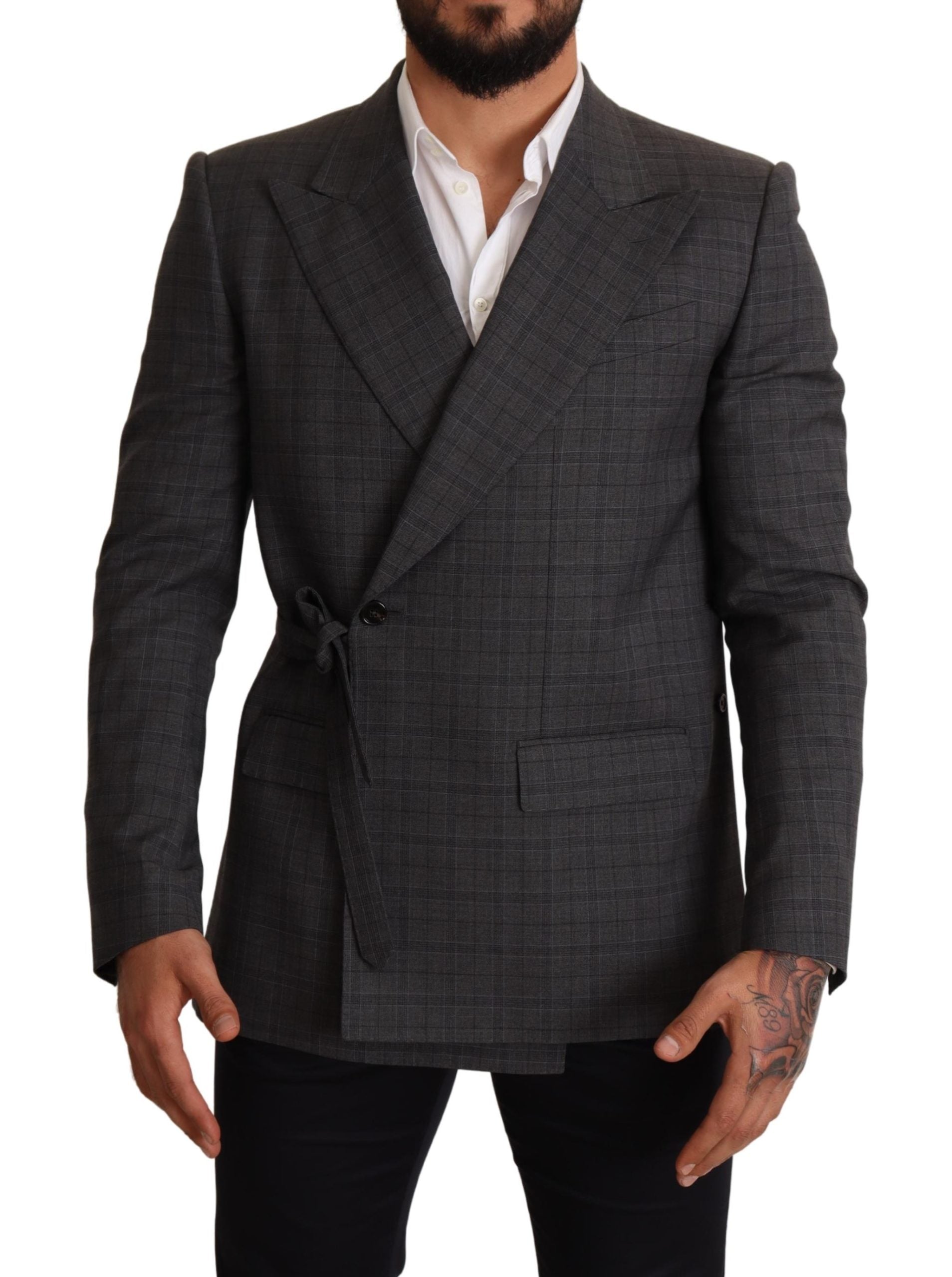 Dolce & Gabbana  Men's Double-Breasted Gray Blazer