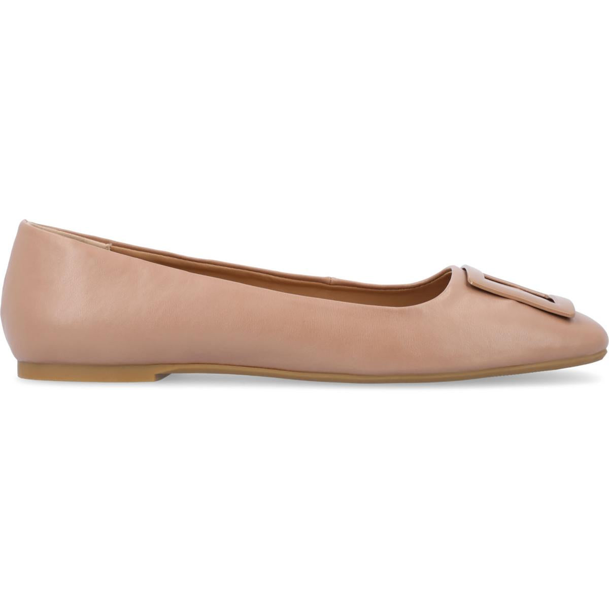 Zimia Womens Office Square Toe Ballet Flats