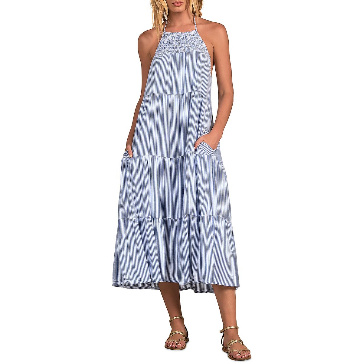 Womens Striped Long Maxi Dress