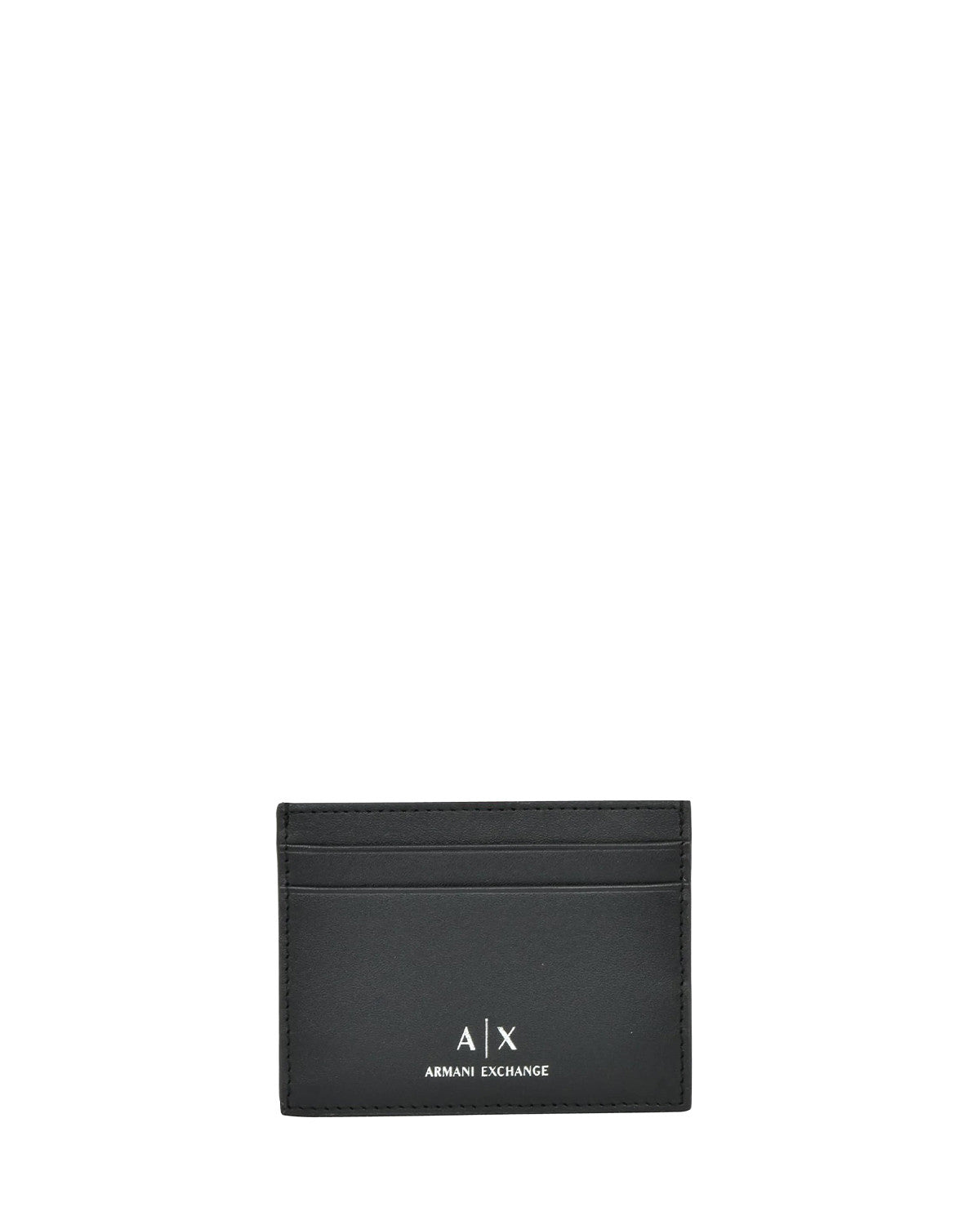 Armani Exchange  Men's Black Leather Card Holder