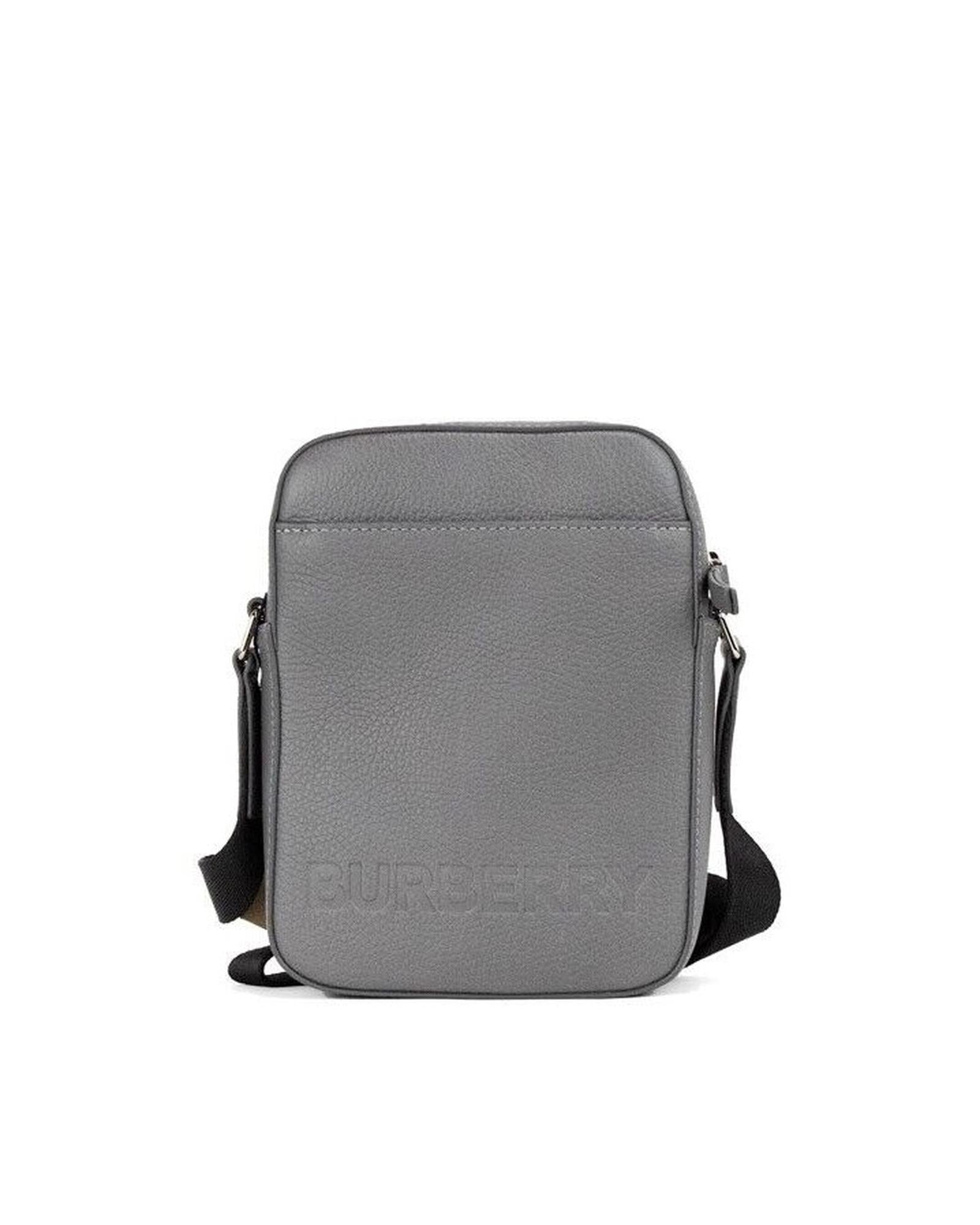 Burberry  Small Leather Crossbody Bag Grey