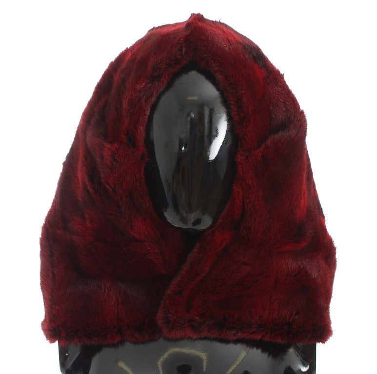 Dolce & Gabbana Hooded Fur Scarf Wrap