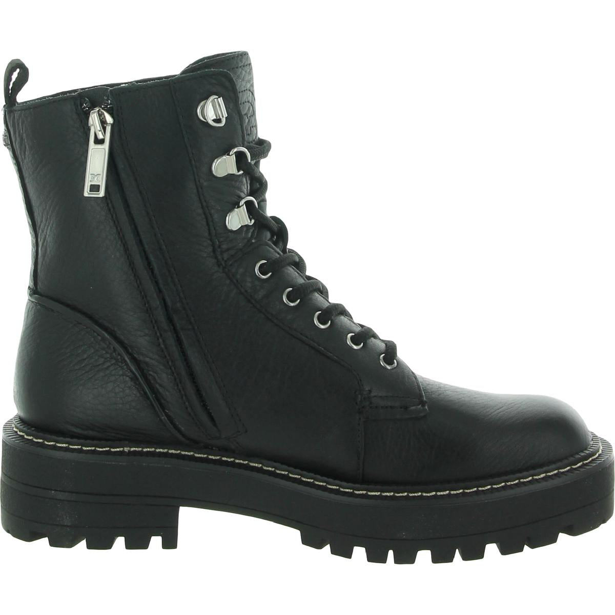 Lue Womens Lugged Sole Combat & Lace-up Boots