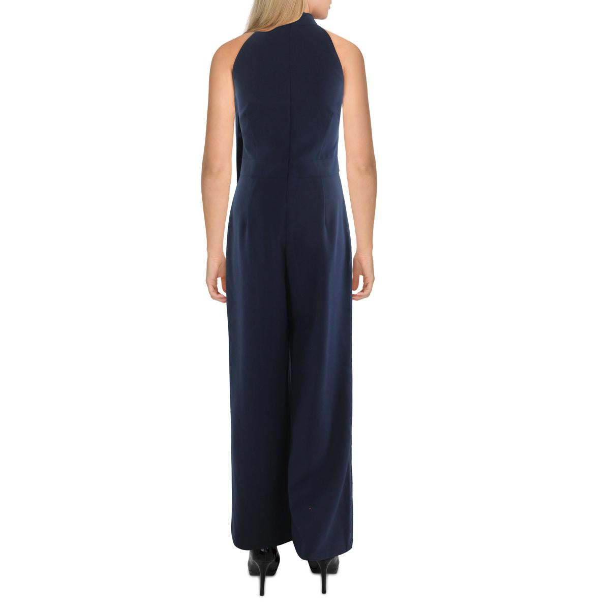 Womens Crepe Bow Jumpsuit