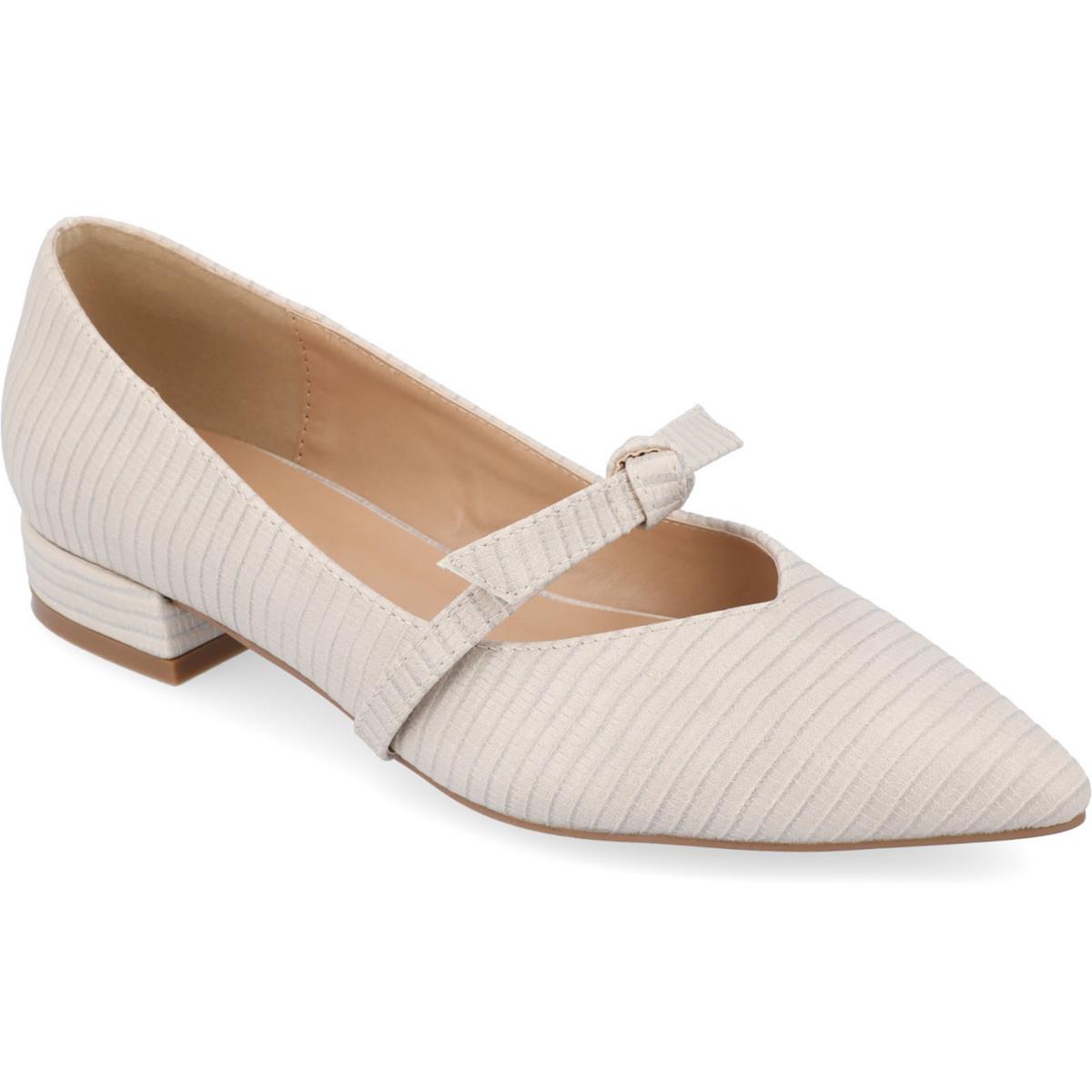 Womens Textured Pointed Toe Moccasins