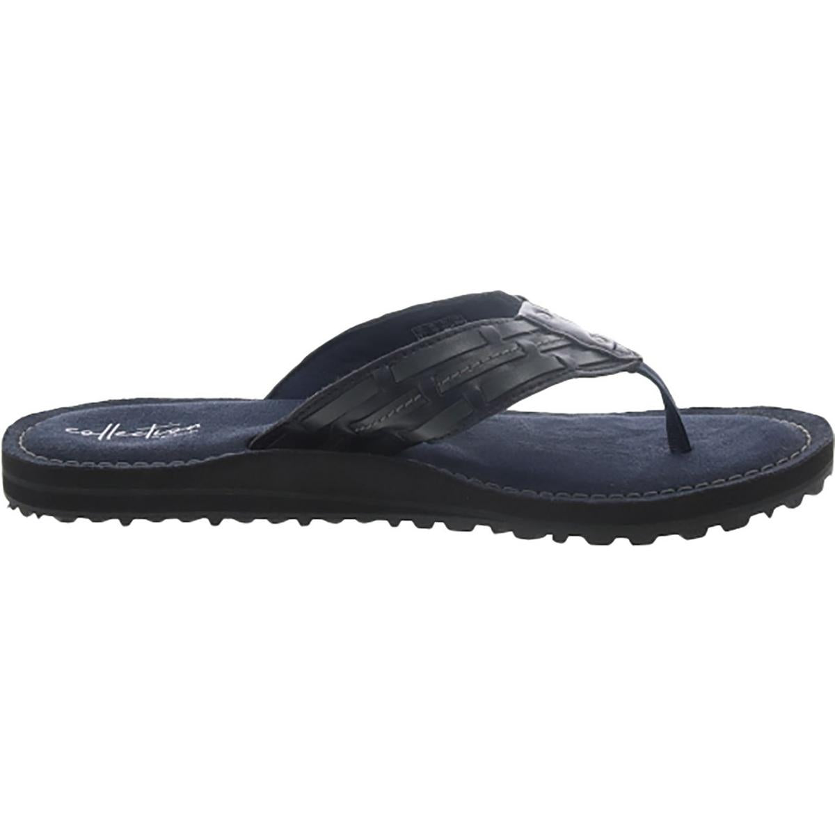 Fenner Shore Womens Faux Leather Thong Flip-Flops