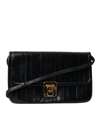 Dolce & Gabbana Eelskin Leather Shoulder Document Bag1