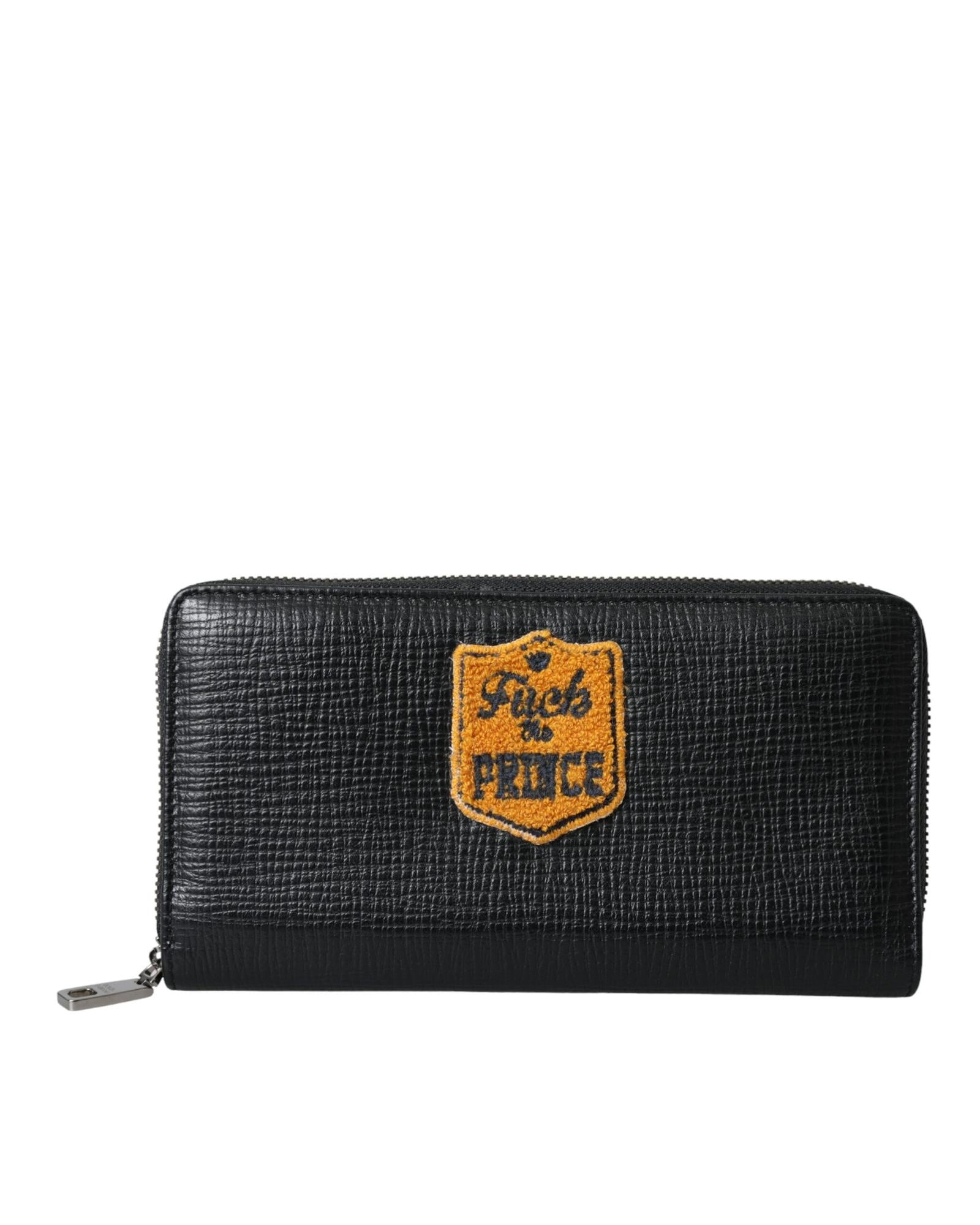 Dolce & Gabbana  Fuck the Prince Leather Wallet Black