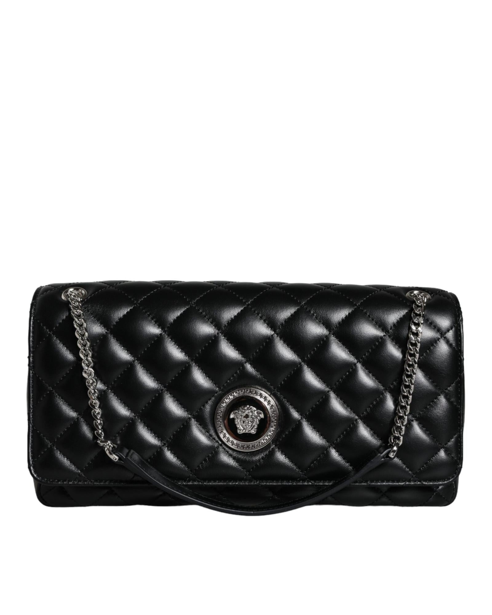 Versace  La Medusa Quilted Leather Crossbody Bag