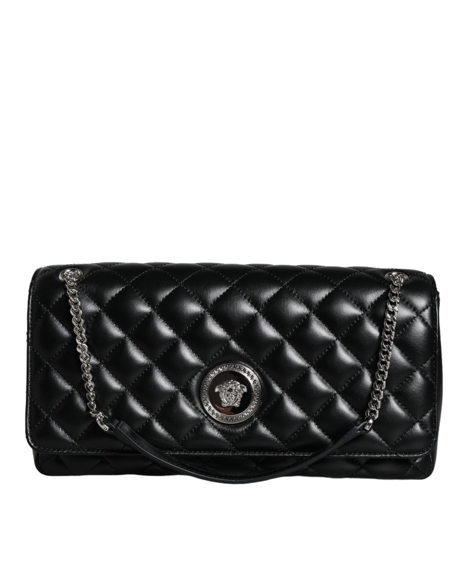 Versace  La Medusa Quilted Leather Crossbody Bag