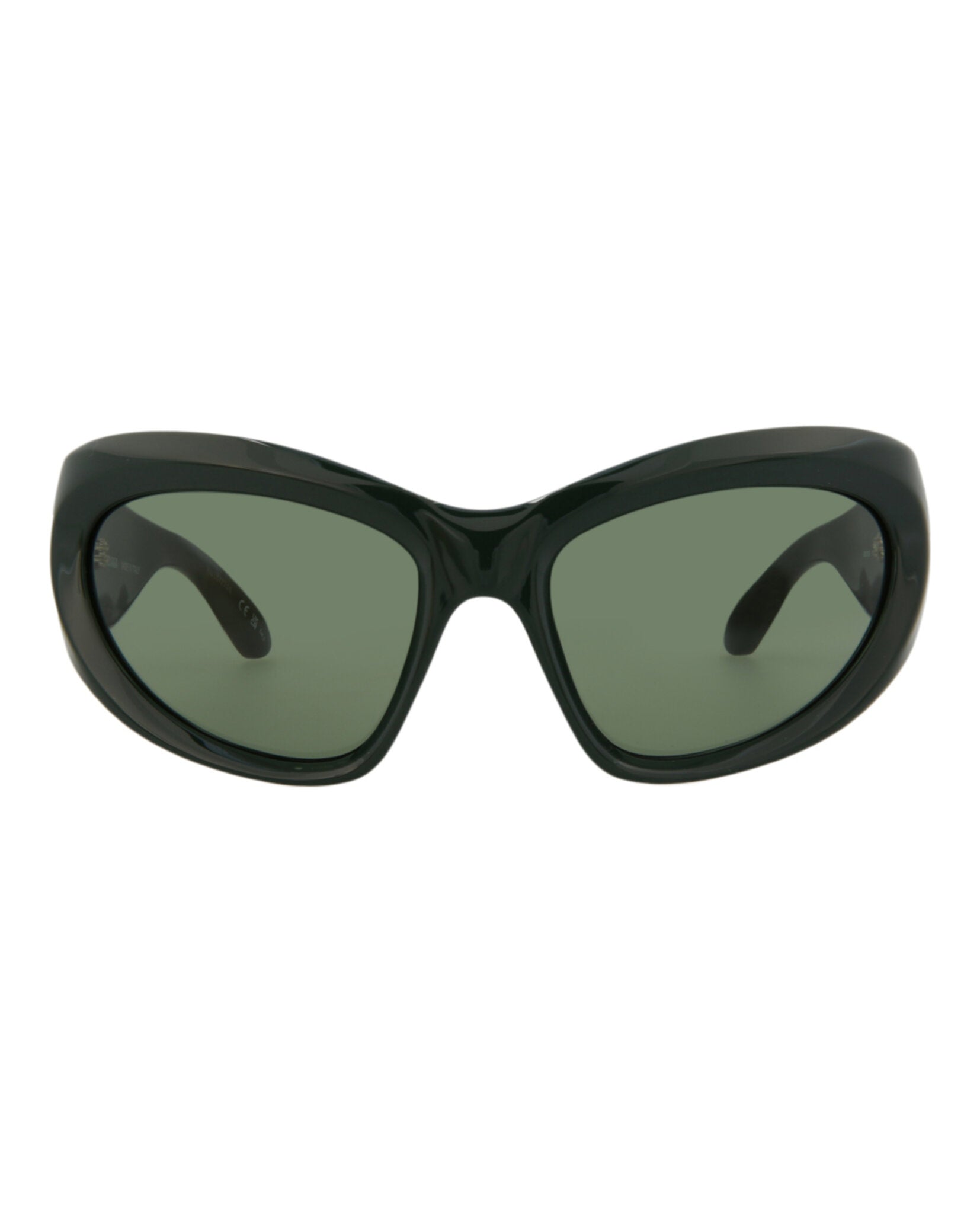 Balenciaga Unisex Shield/Wrap Green Green Green Fashion Designer Eyewear