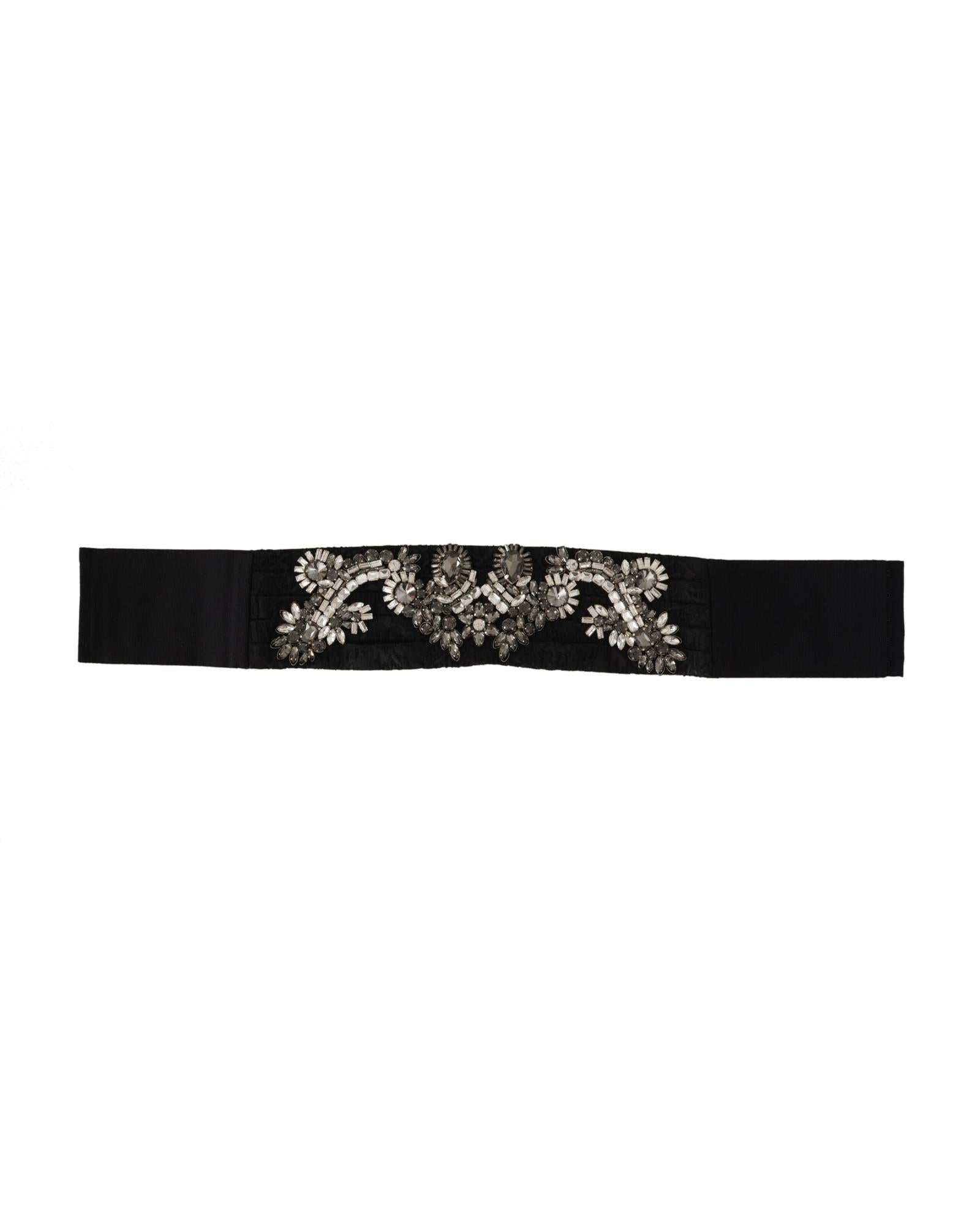 Dolce & Gabbana  Black Embellished Belt