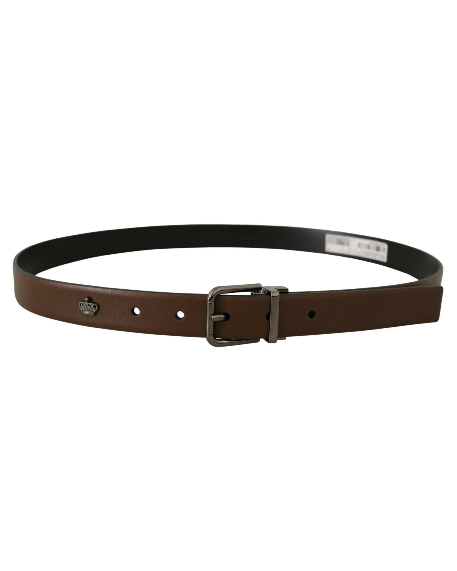 Dolce & Gabbana  Men's Reversible Brown Leather Belt