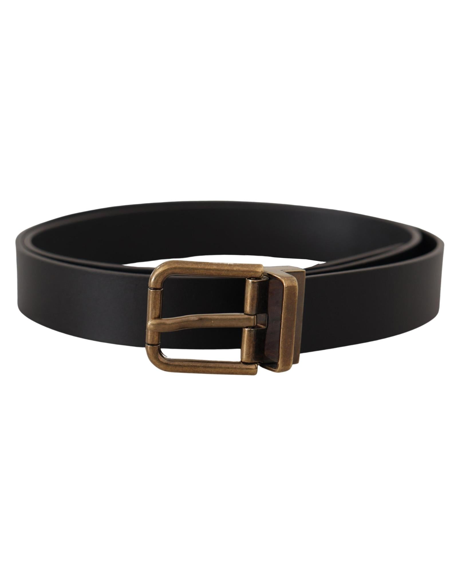 Dolce & Gabbana  Men's Black Leather Belt