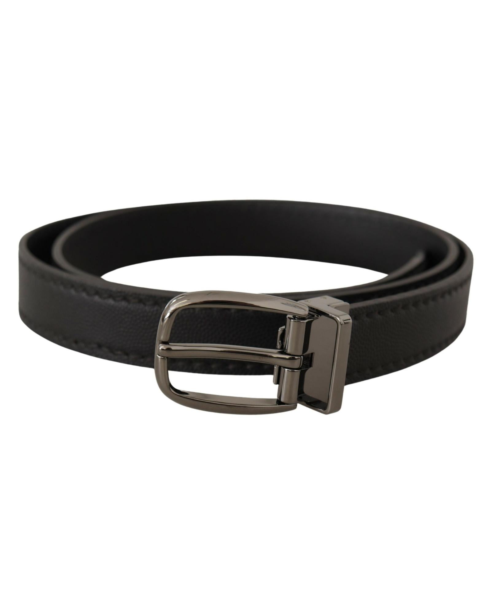 Dolce & Gabbana  Black Leather Belt